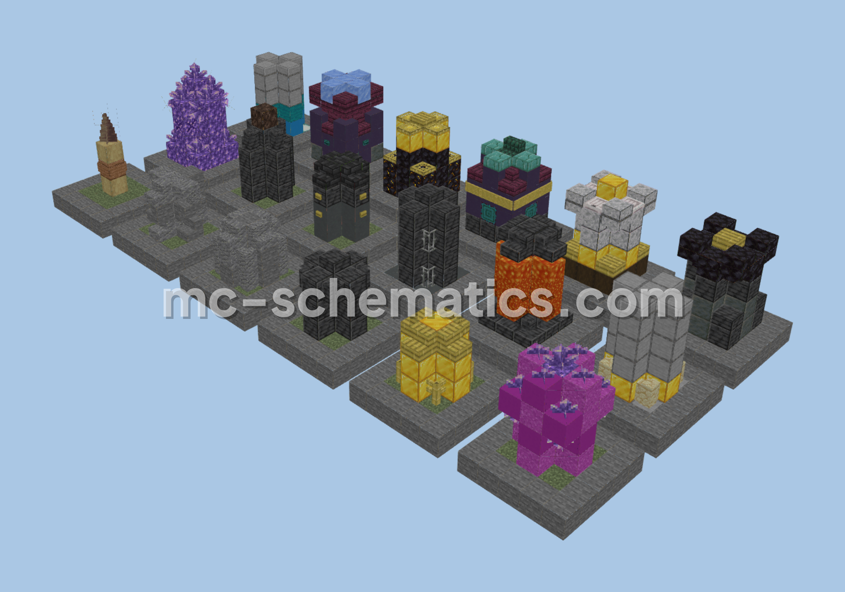 Clash Of Clans Wall Pack Build Minecraft schematic preview