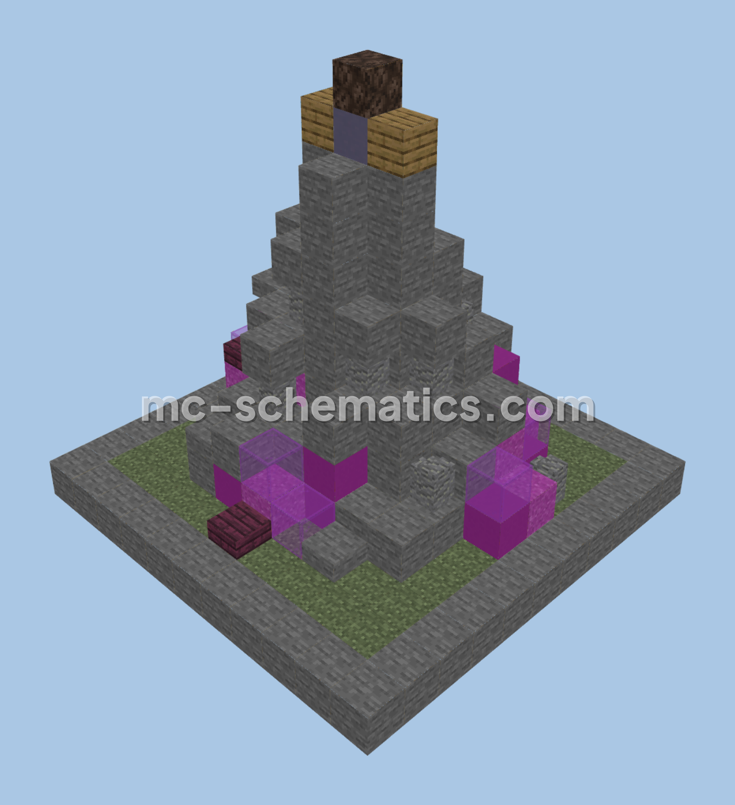 Clash of Clans Wizard Tower Level 3 Minecraft Build Minecraft schematic preview