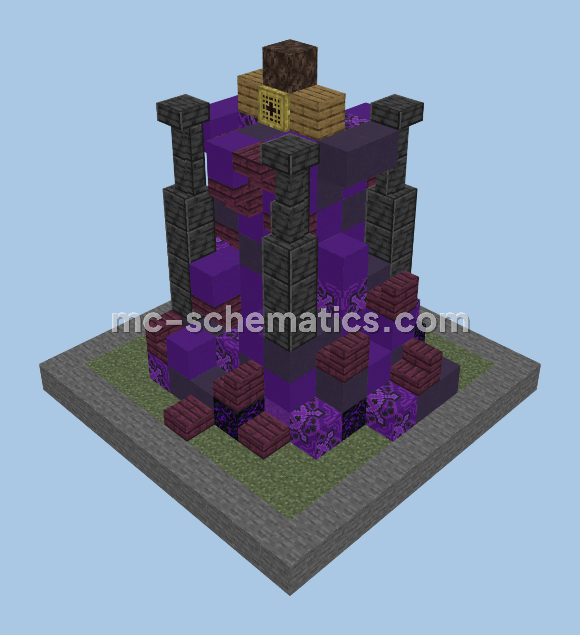 Clash of Clans Wizard Tower Level 8 Minecraft schematic preview