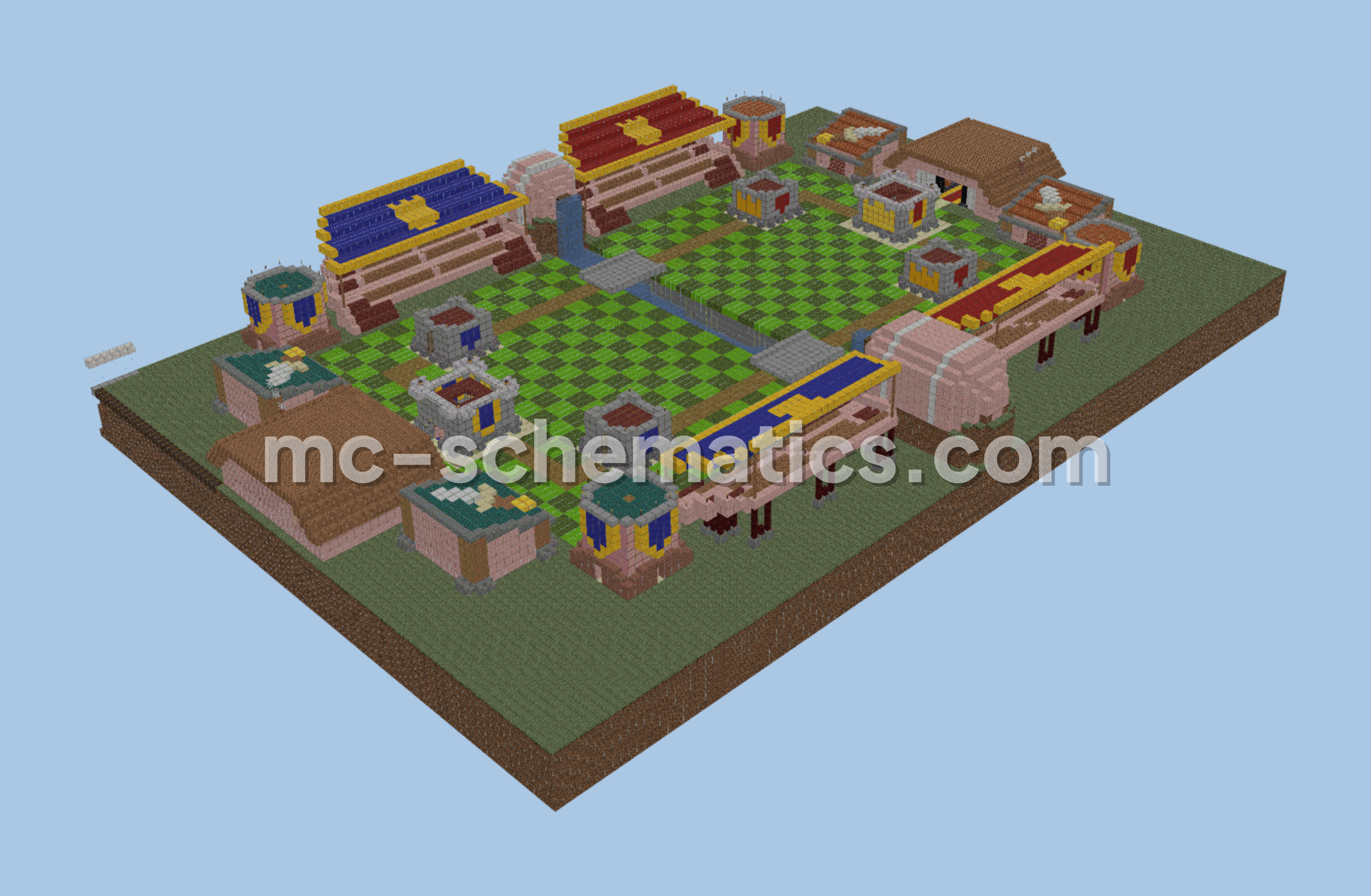 Clash Royale Royal Arena Castle Minecraft schematic preview