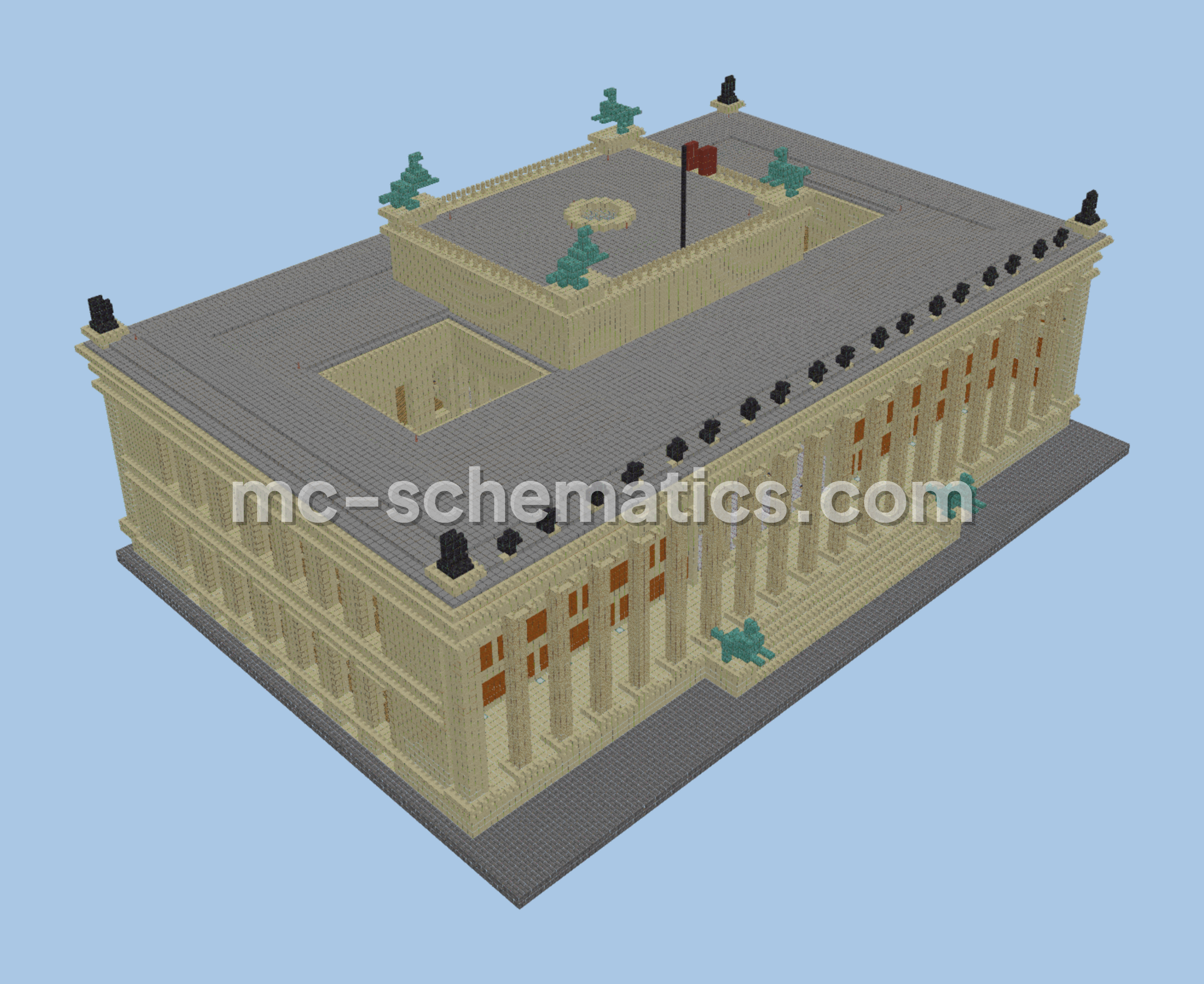 Classic Museum Building Berlin Minecraft schematic preview