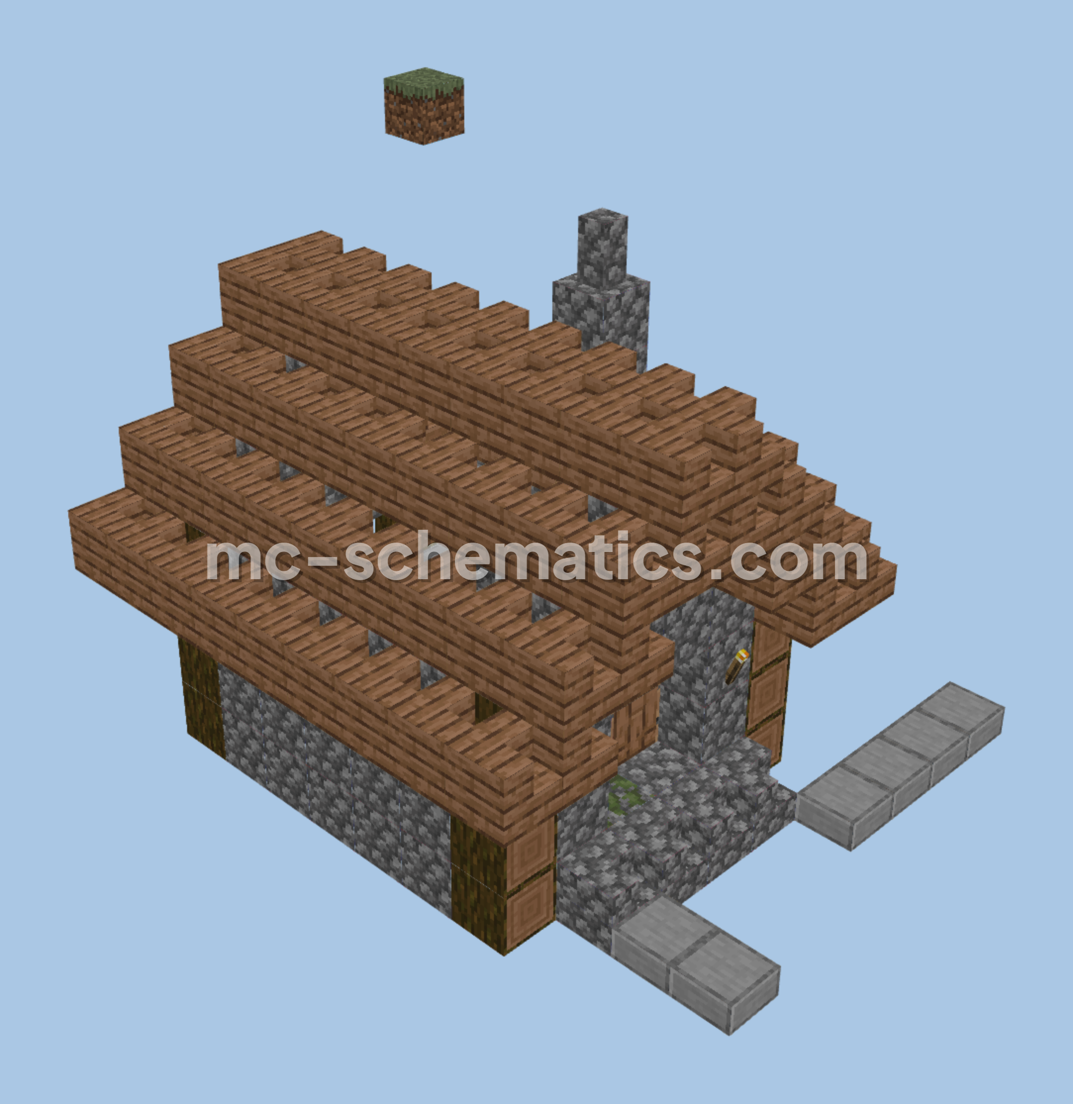 Classic Villager House Minecraft schematic preview