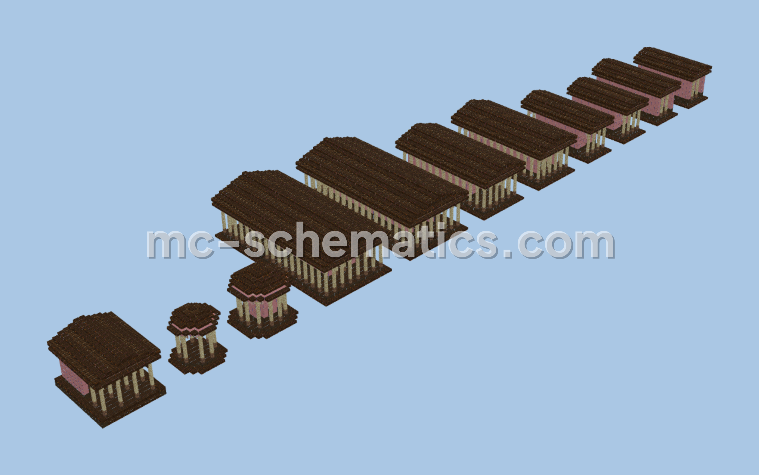 Classical Mini Temples Structure Minecraft schematic preview
