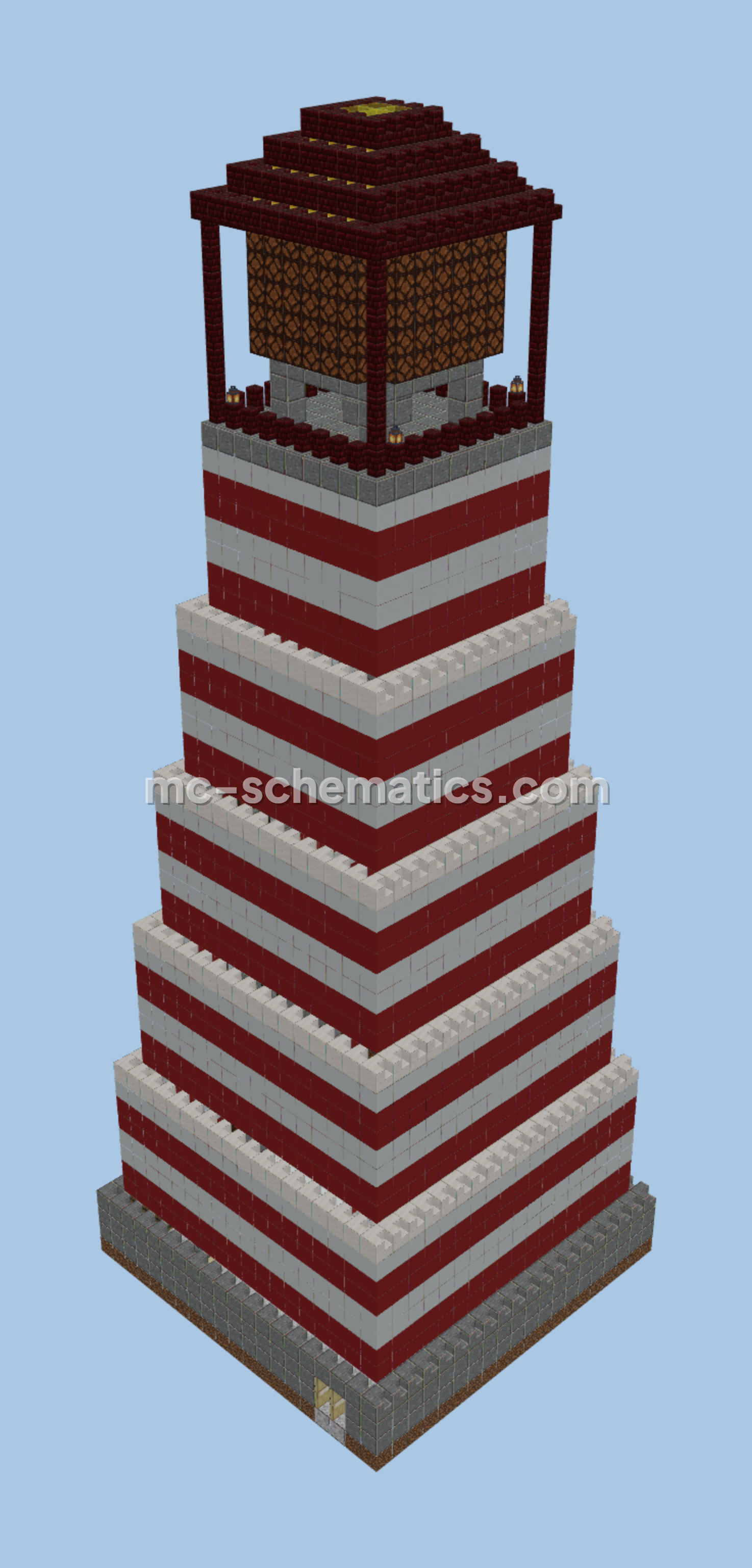 Coastal Lighthouse Residence Minecraft schematic preview