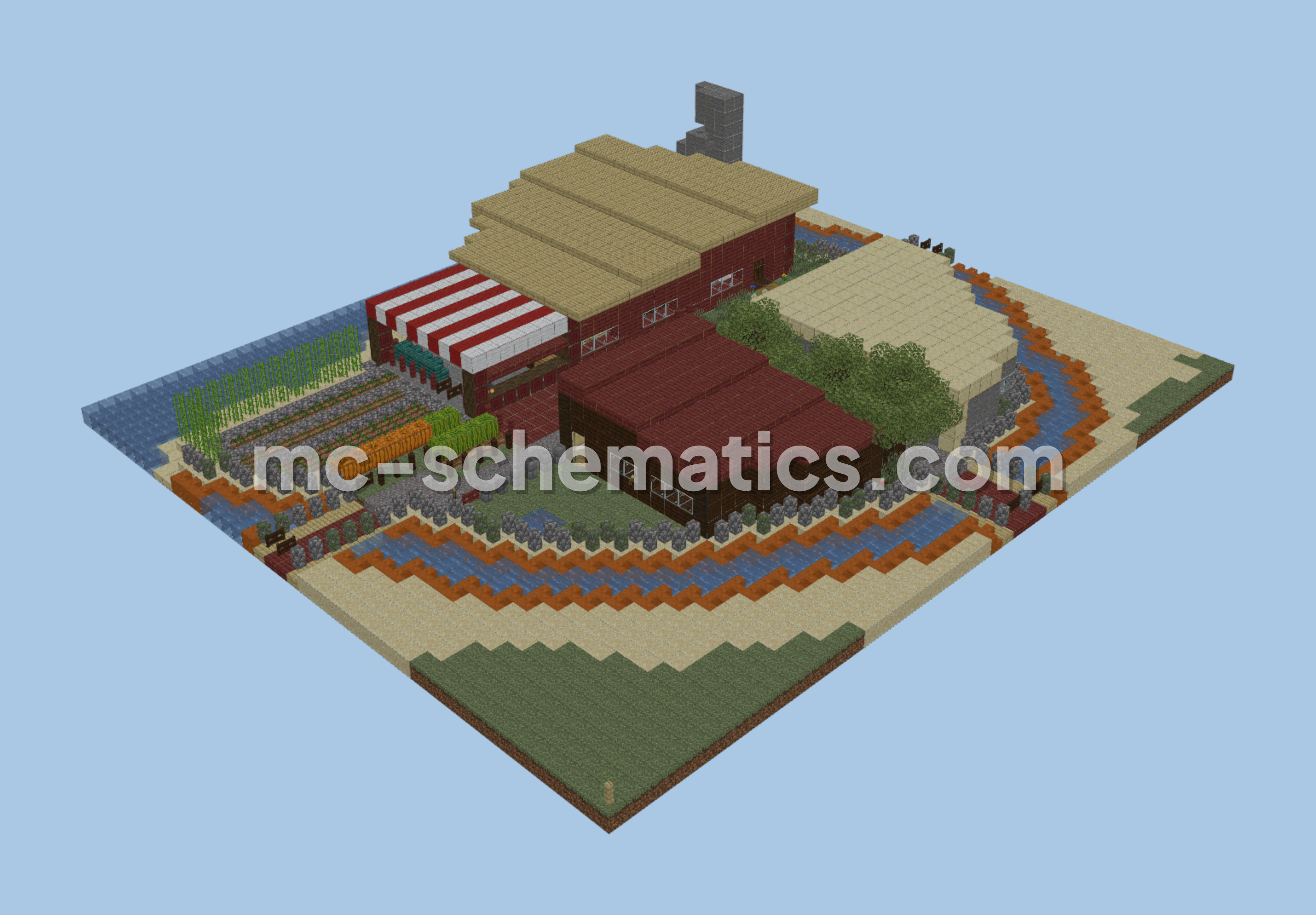 Coastal Sandcrab Village Minecraft schematic preview