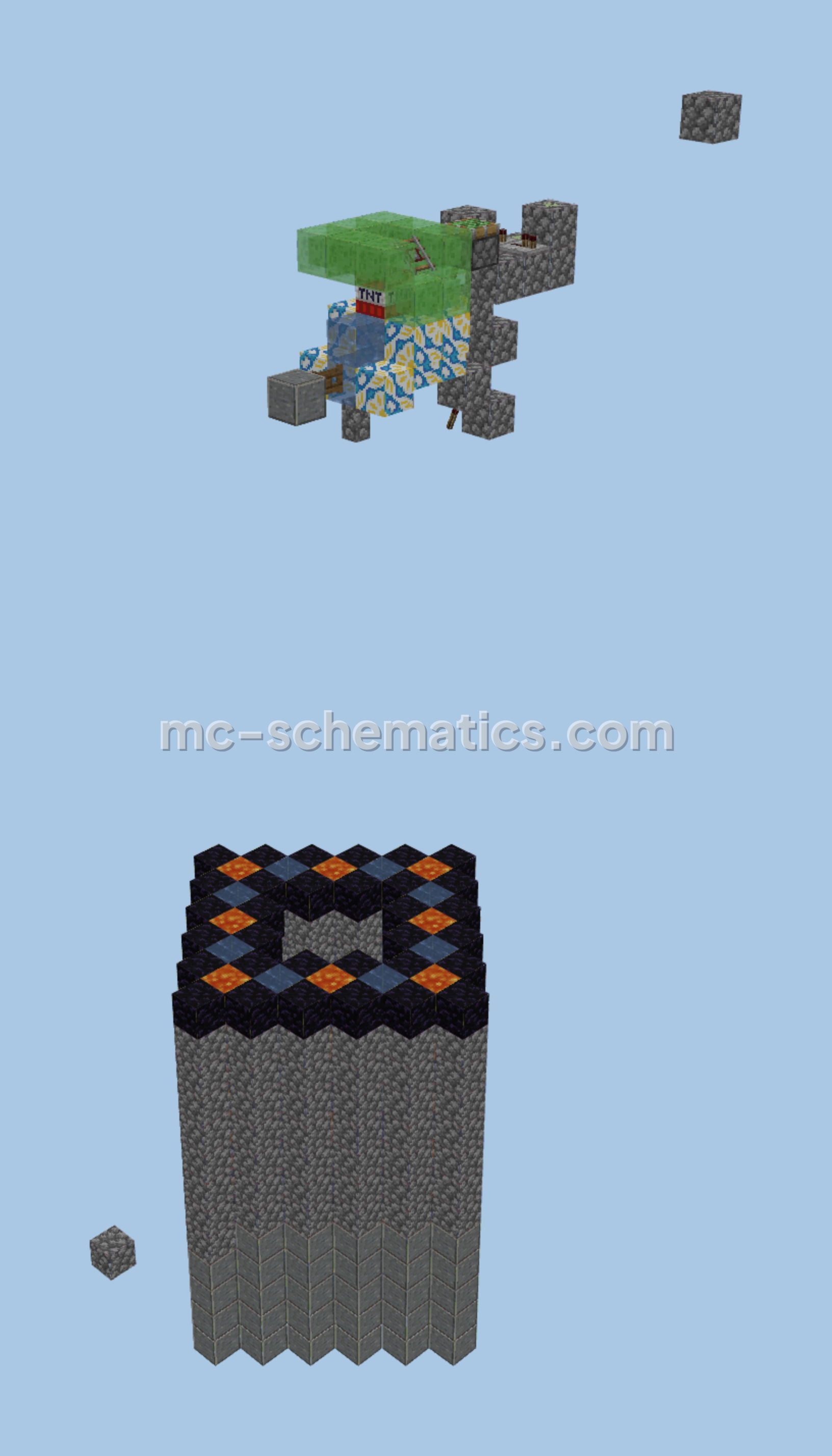 Cobblestone Farm Design Minecraft schematic preview