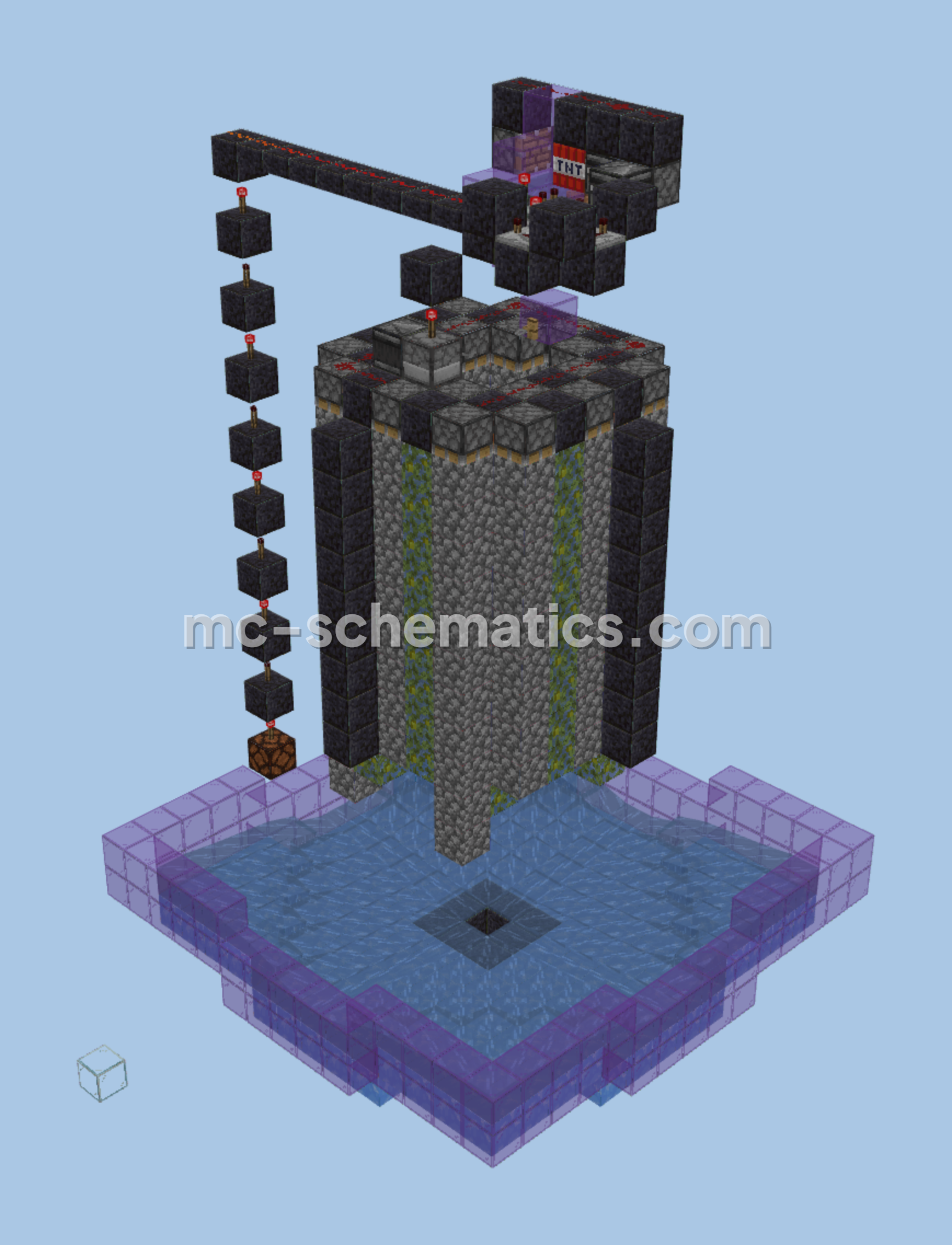 Cobblestone Farm Generator Minecraft schematic preview
