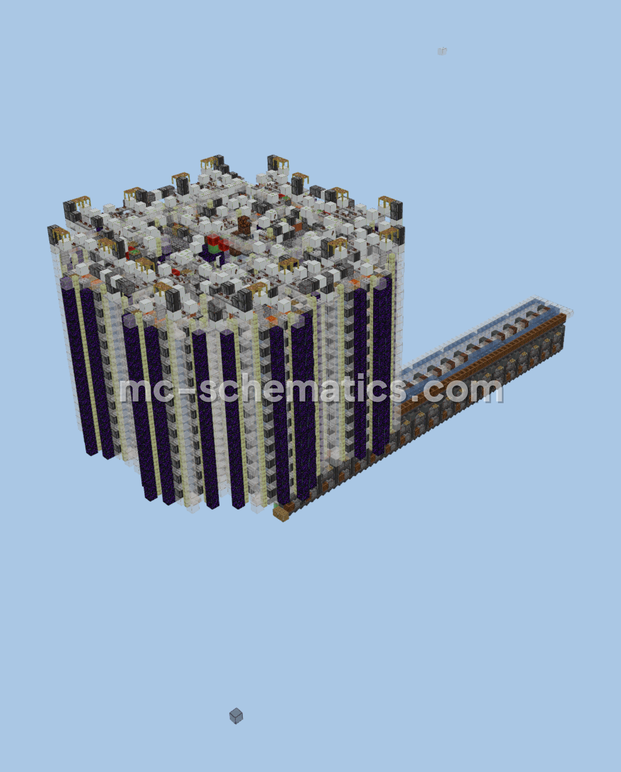 Cobblestone Farm With Fast Storage Minecraft schematic preview
