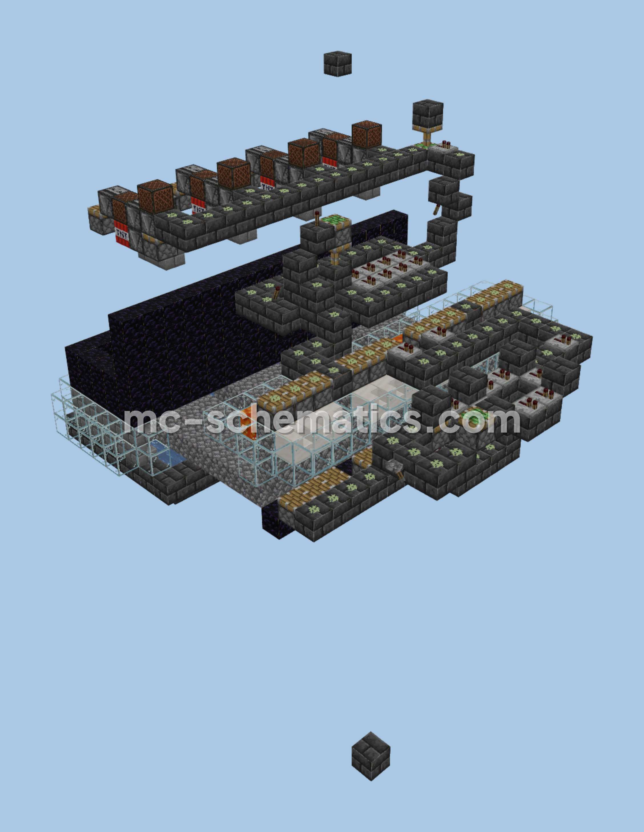 Cobblestone Generator TNT Duper Farm Minecraft schematic preview