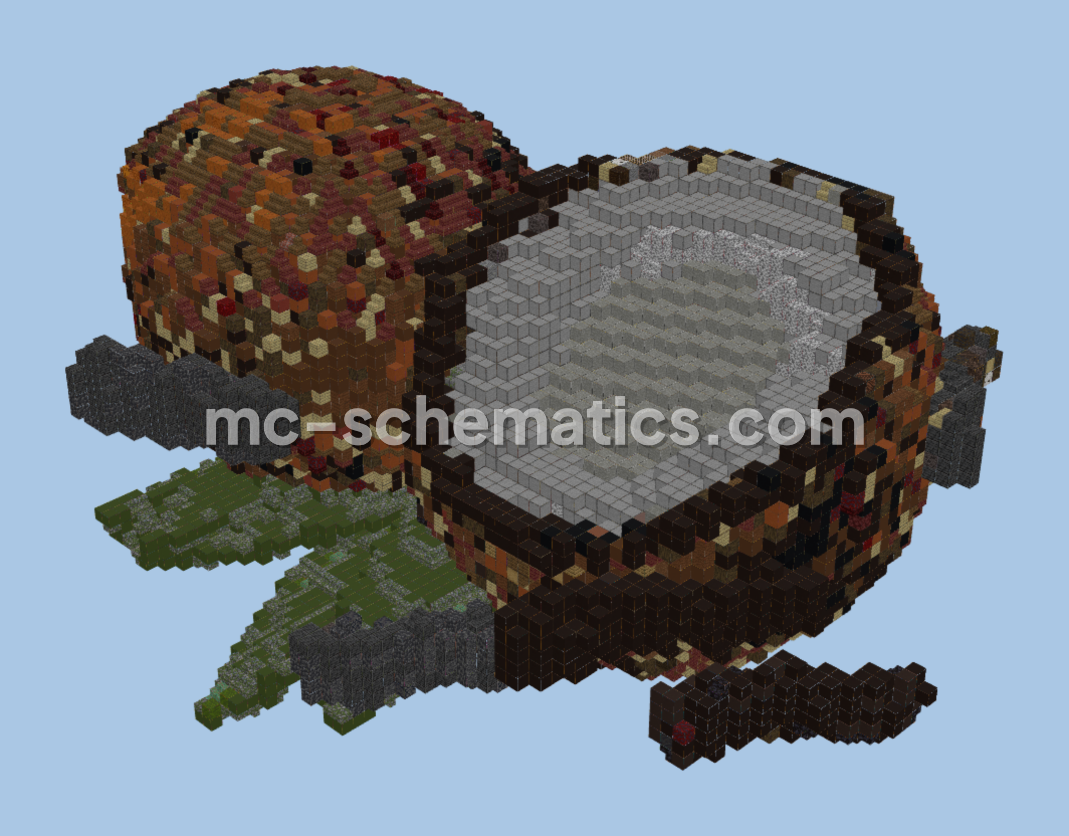 Coconut Fruit Decoration Minecraft schematic preview