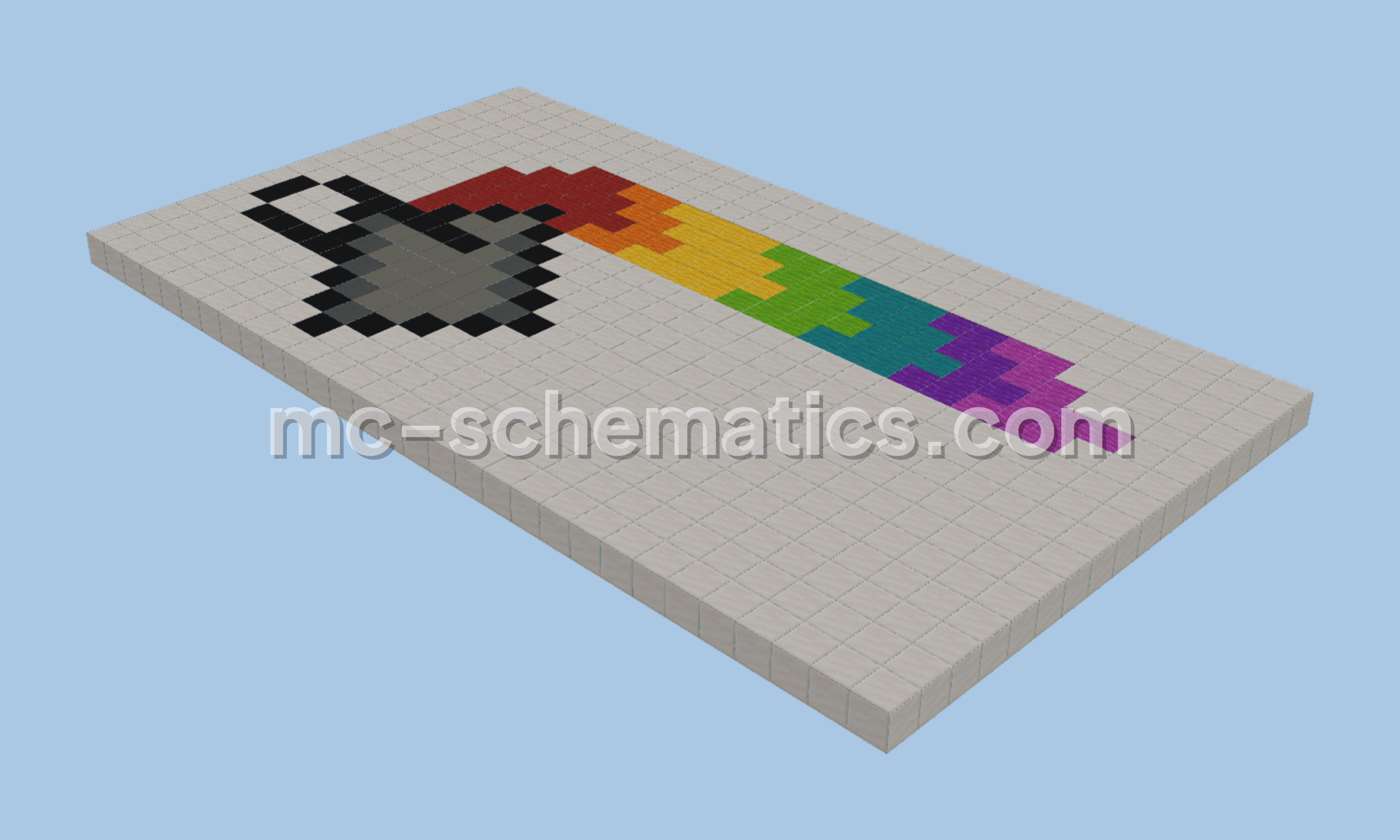 Colorful Paint Bucket Minecraft schematic preview