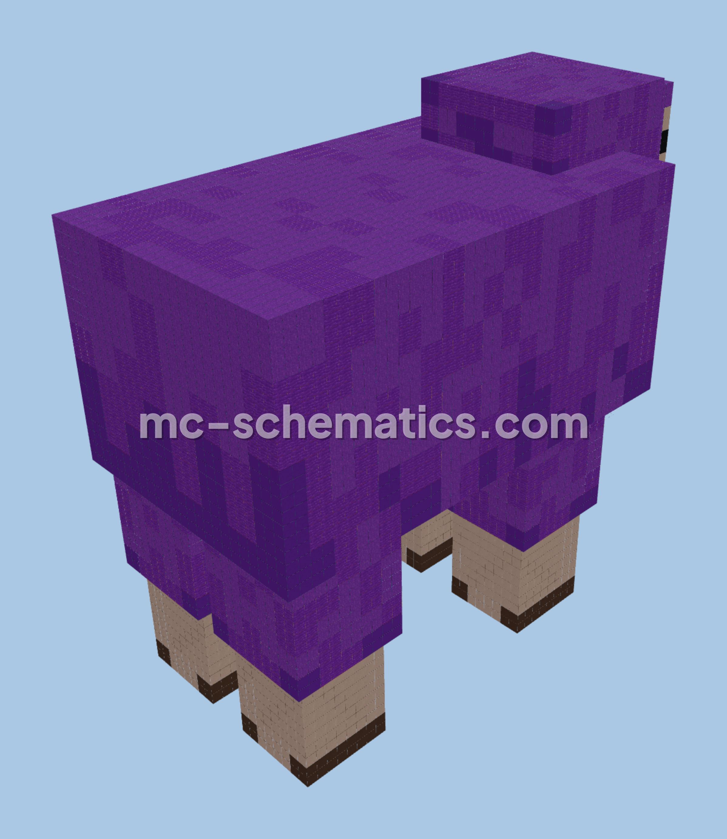 Colorful Sheep Statue Build Minecraft schematic preview