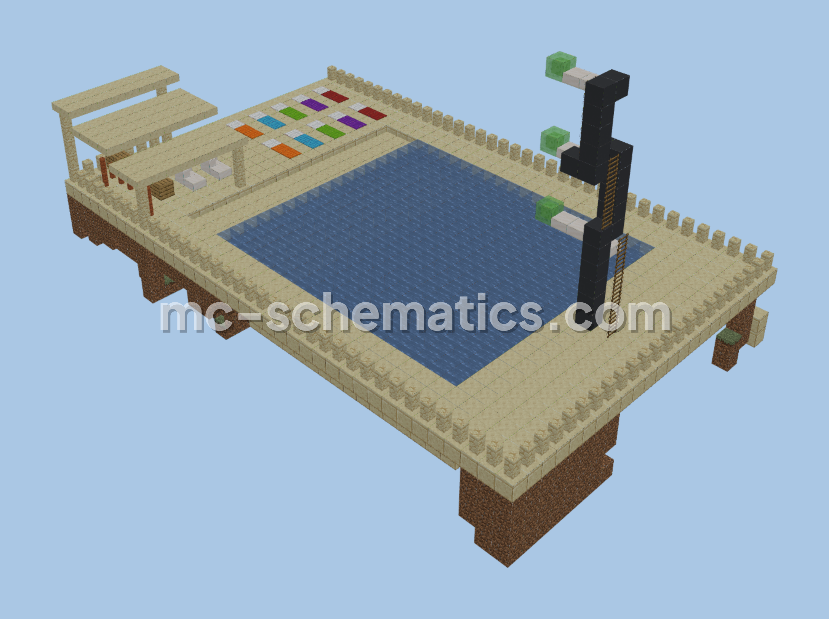 Community Swimming Pool Minecraft schematic preview