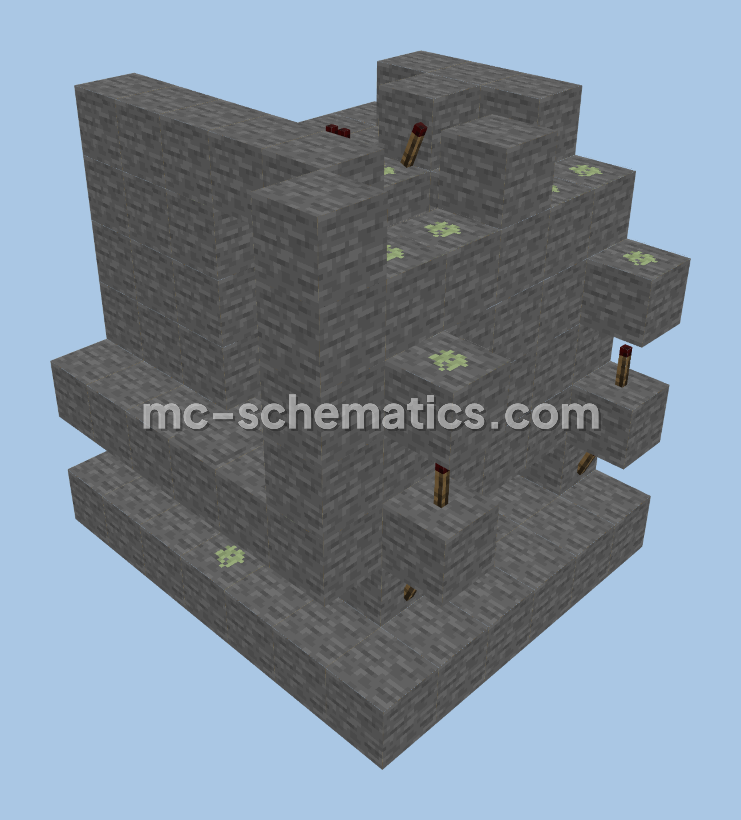 Compact 1x2 Hidden Passage Minecraft schematic preview