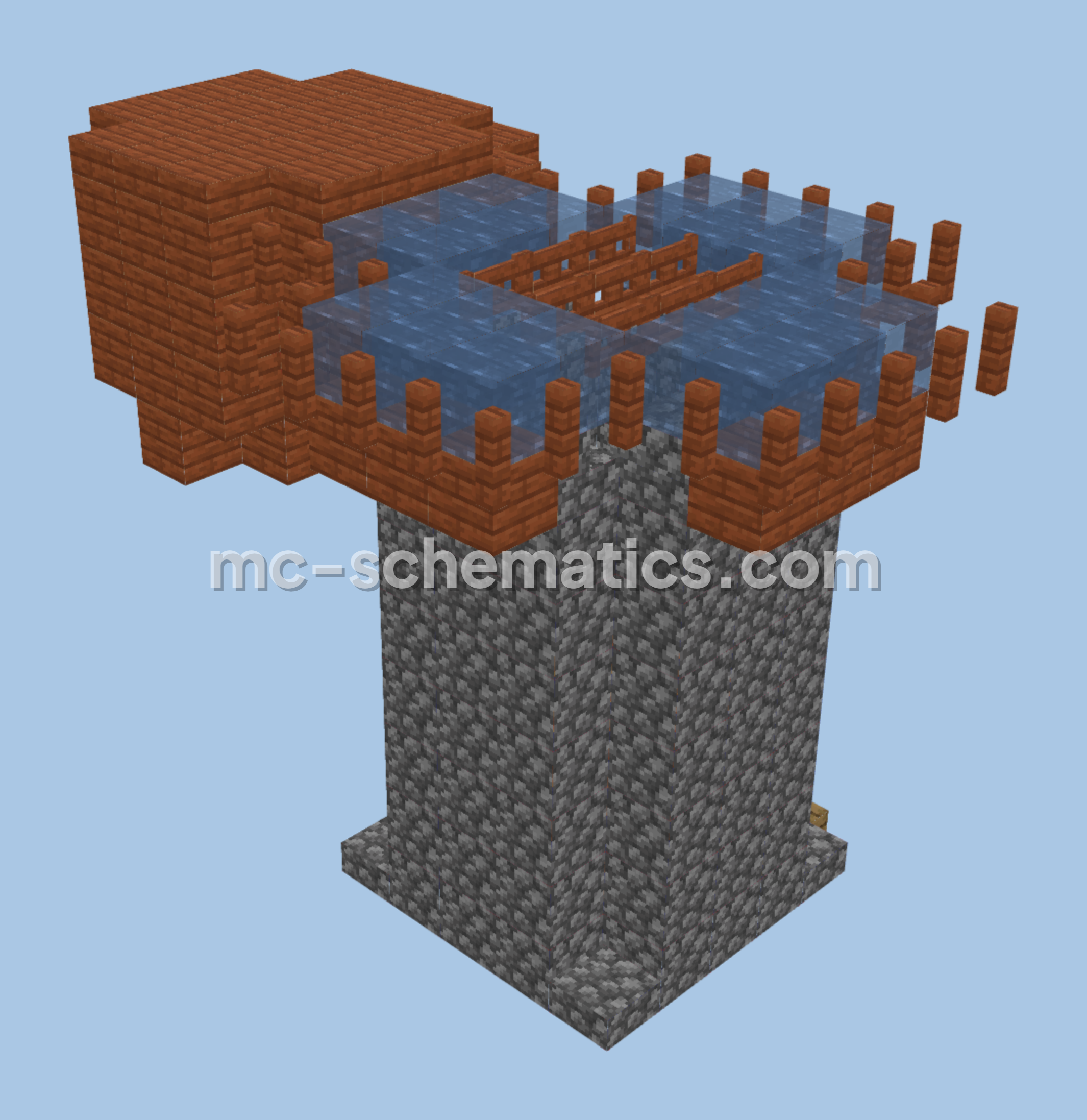 Compact Early Game Iron Farm Minecraft schematic preview