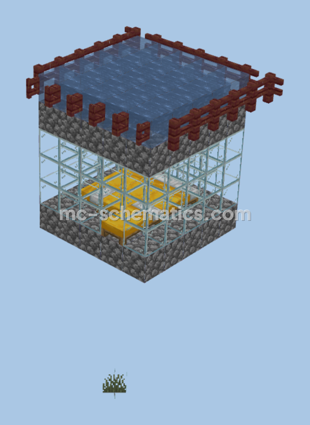 Compact Efficient Iron Golem Farm Minecraft schematic preview