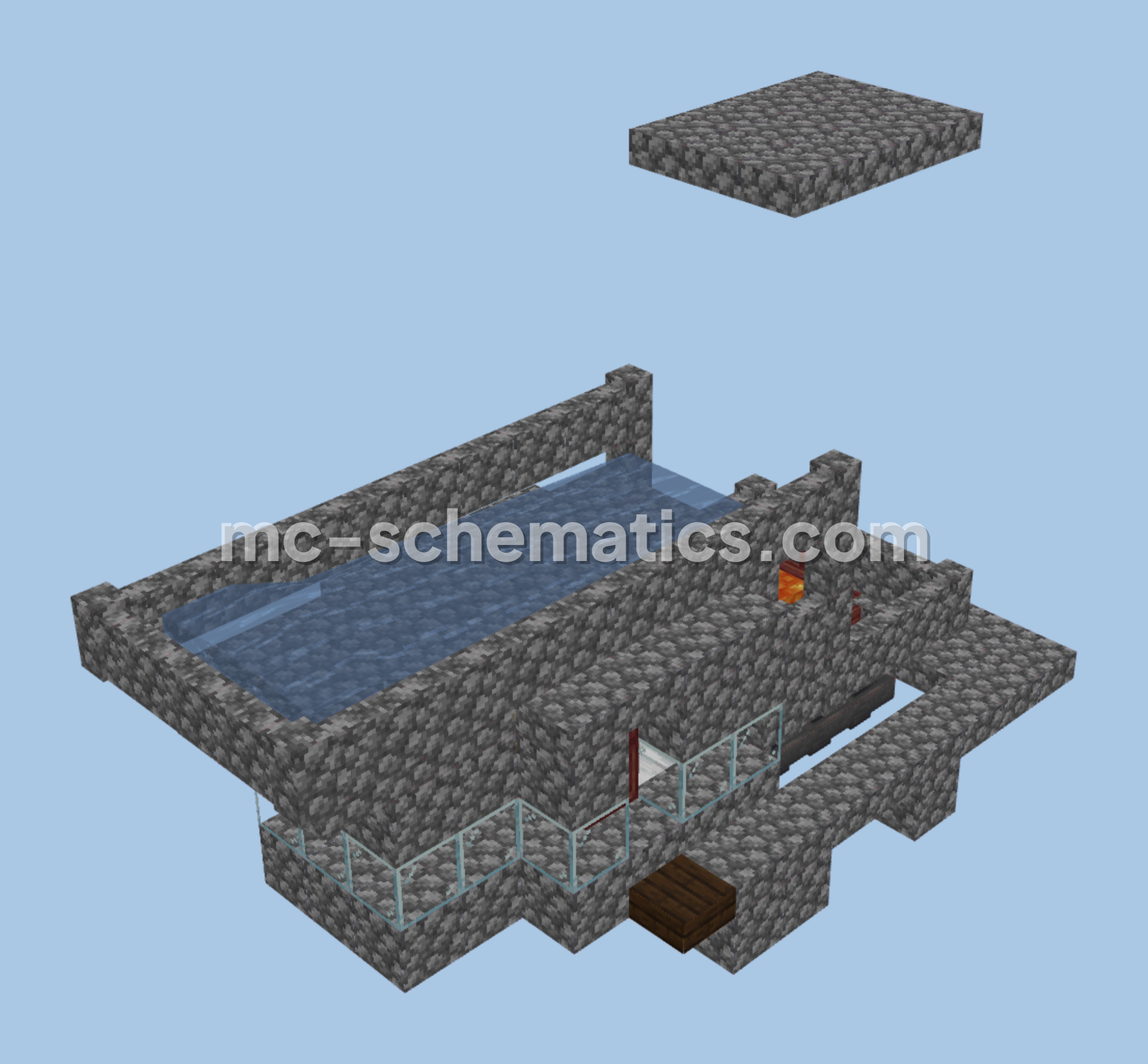 Compact Iron Farm Minecraft schematic preview