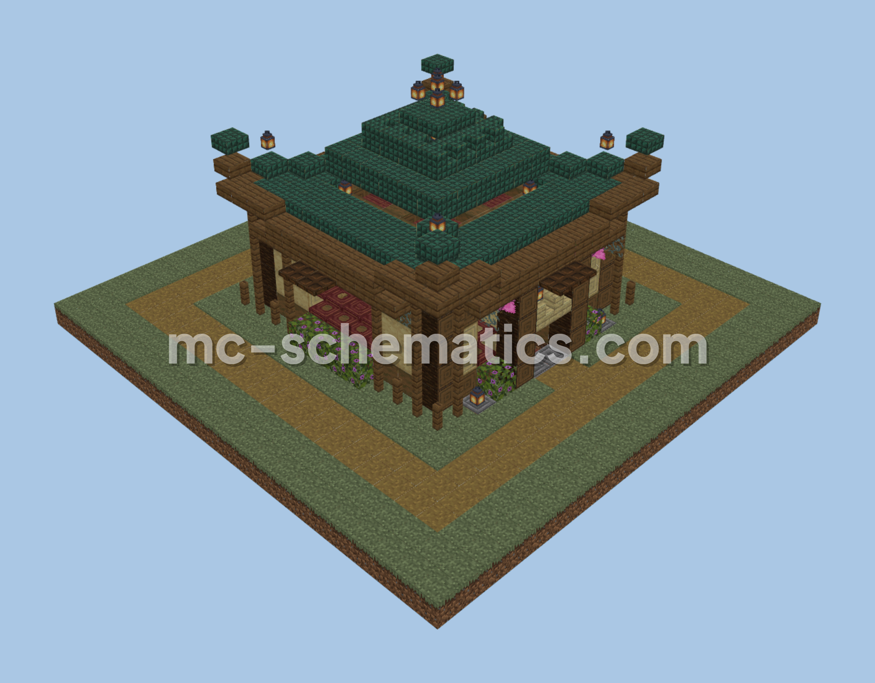 Compact Japanese Dwelling Minecraft schematic preview