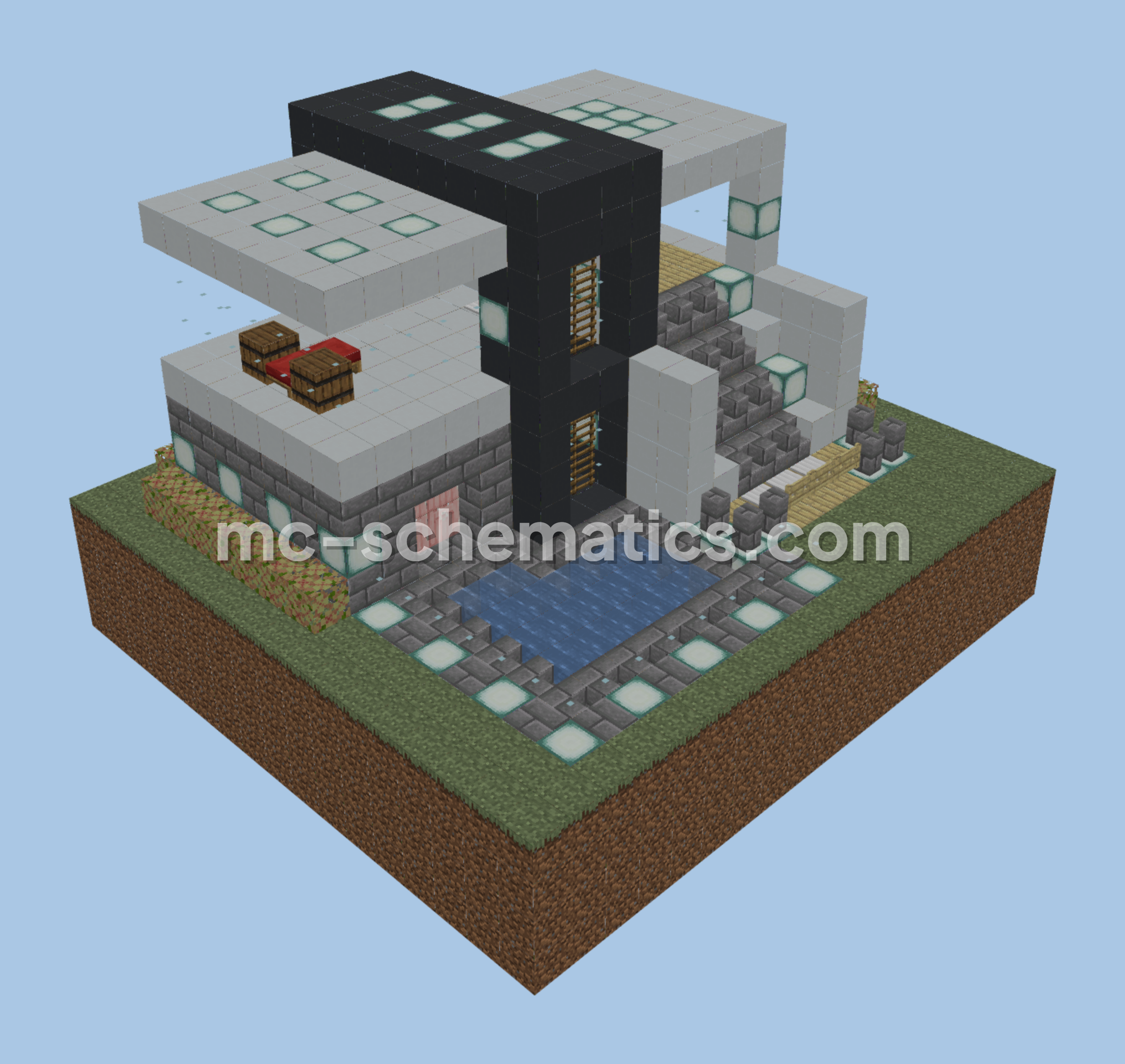 Compact Modern Residence Minecraft schematic preview
