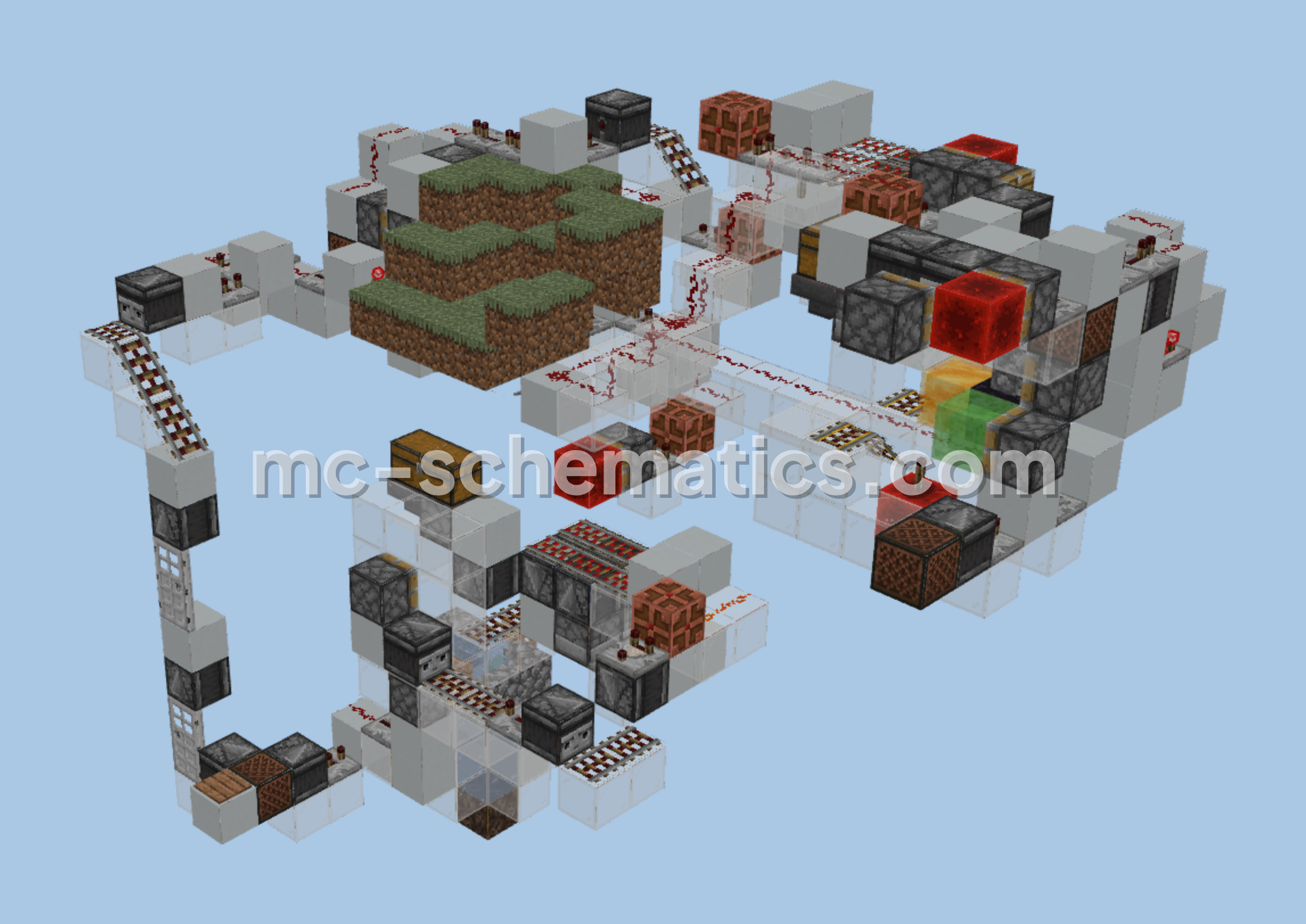 Compact Mountain Railgun Minecraft schematic preview
