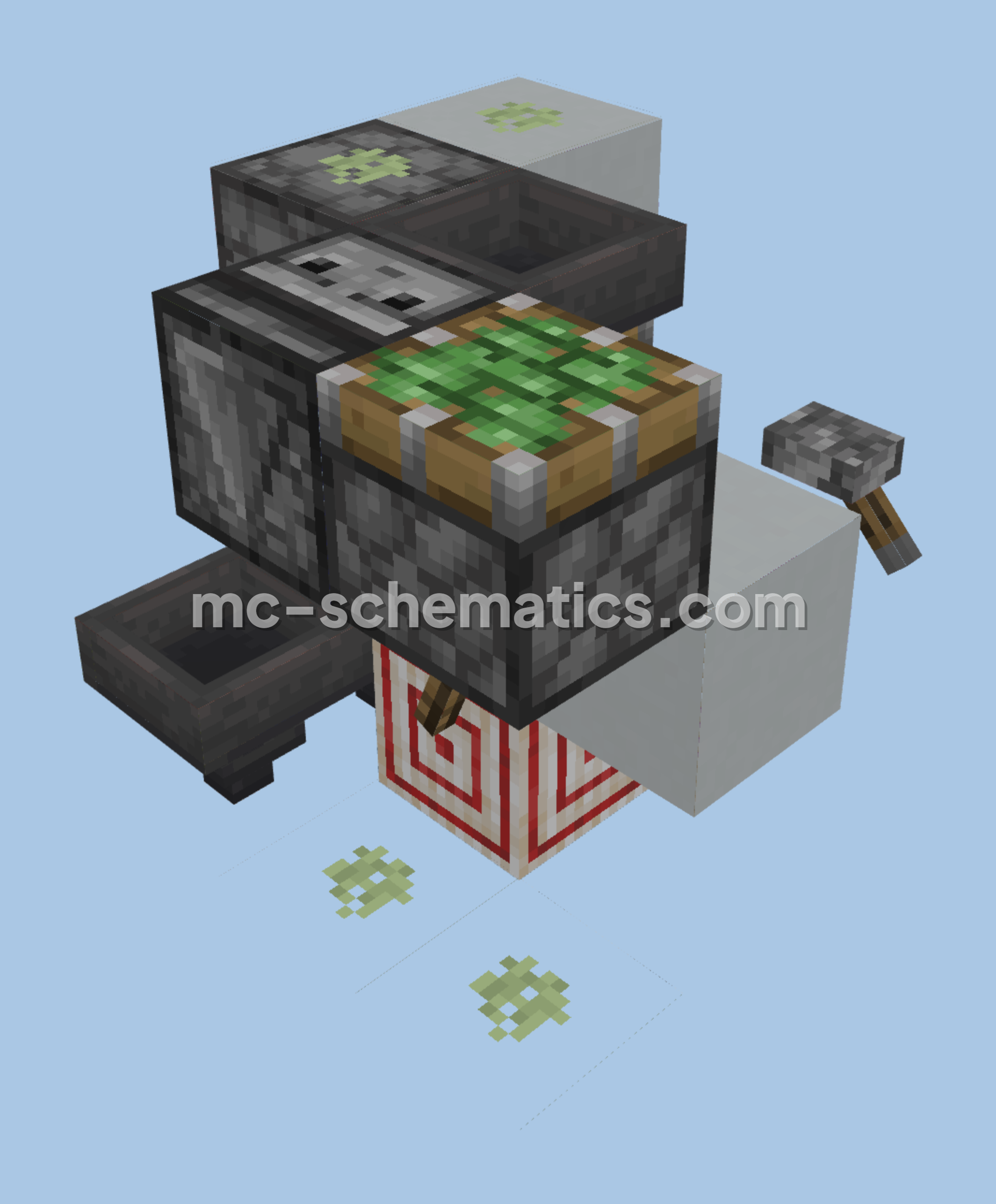 Compact Shulker Box Unloader Minecraft schematic preview