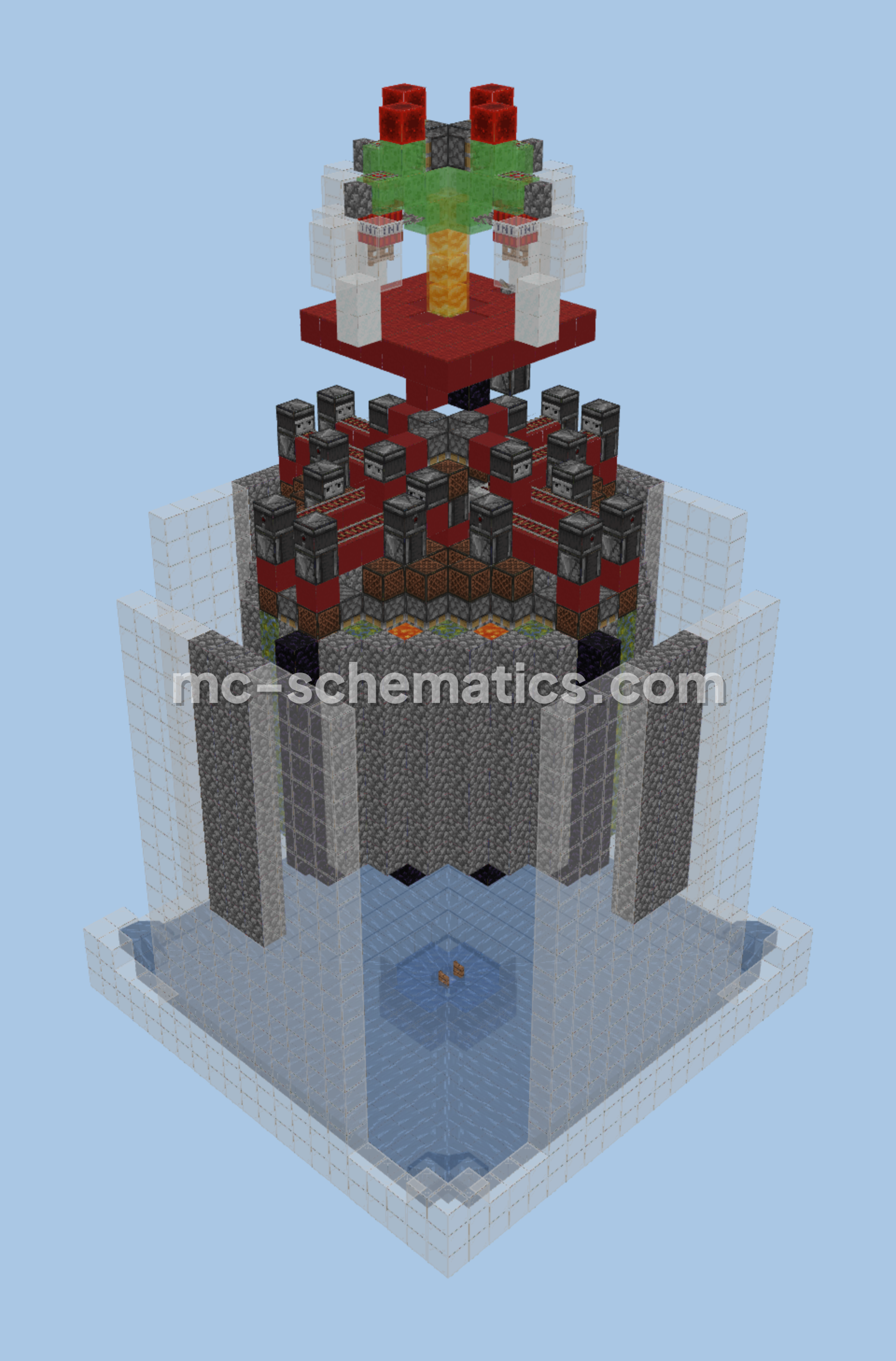 Compact Stone Farm 480k Per Hour Minecraft schematic preview