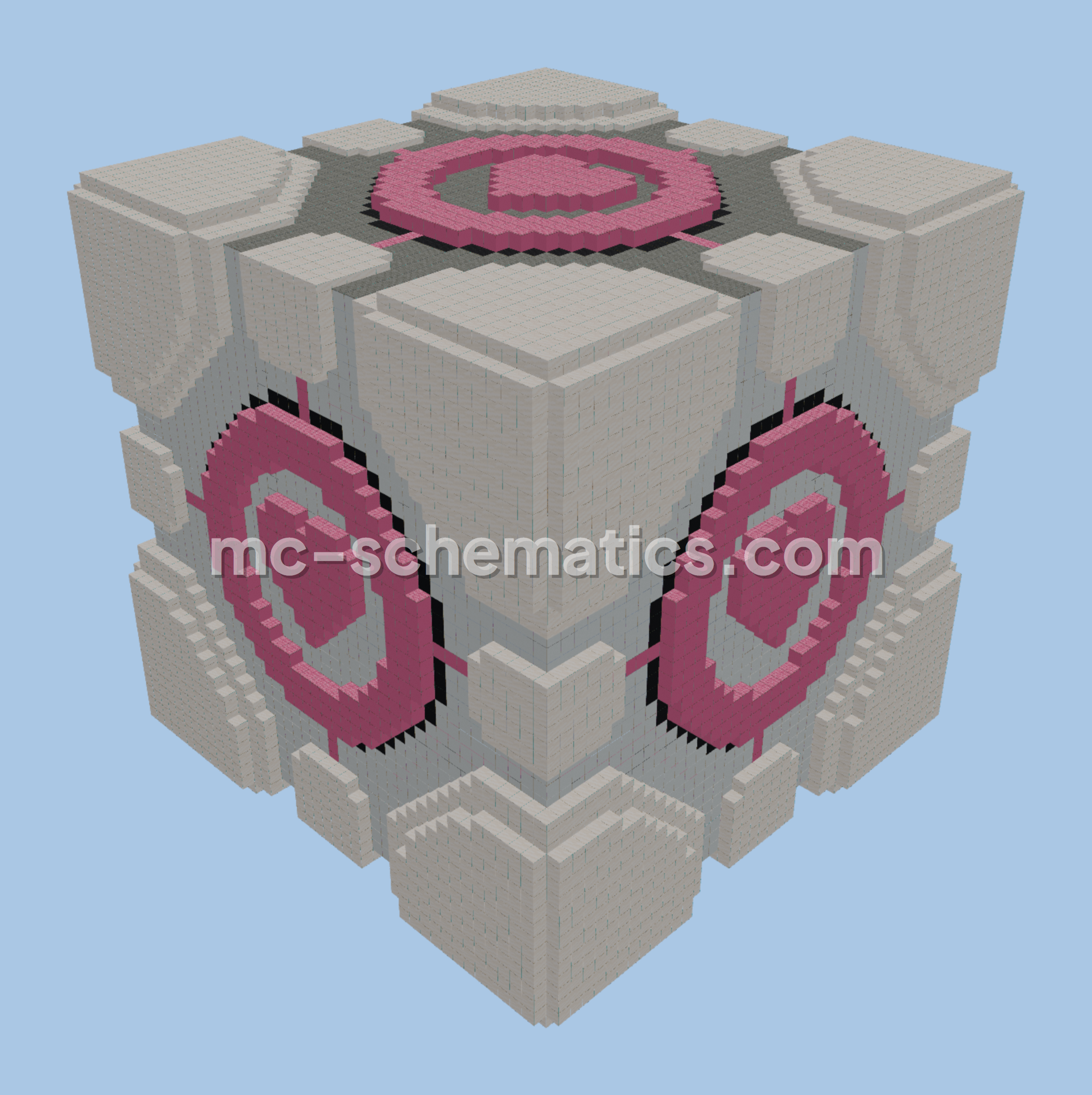 Companion Cube Iron Farm Minecraft schematic preview
