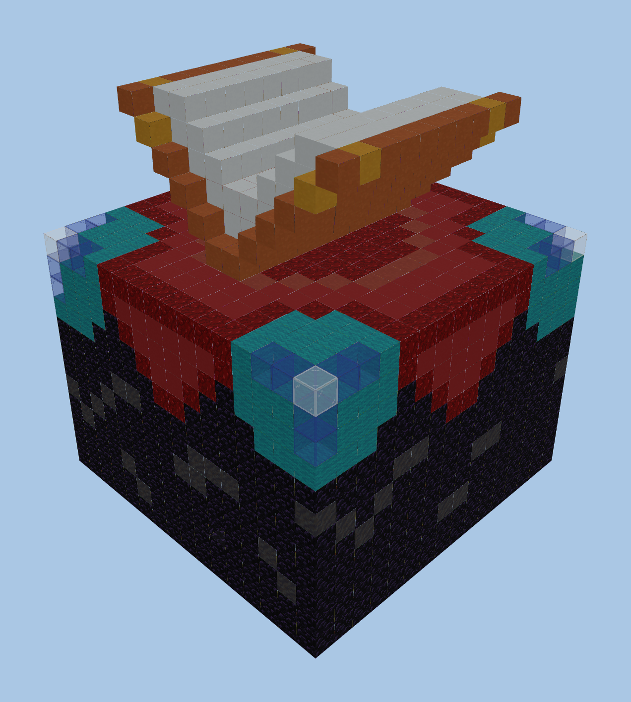 Complete Enchanting Table Setup with Bookshelf Layout Minecraft schematic