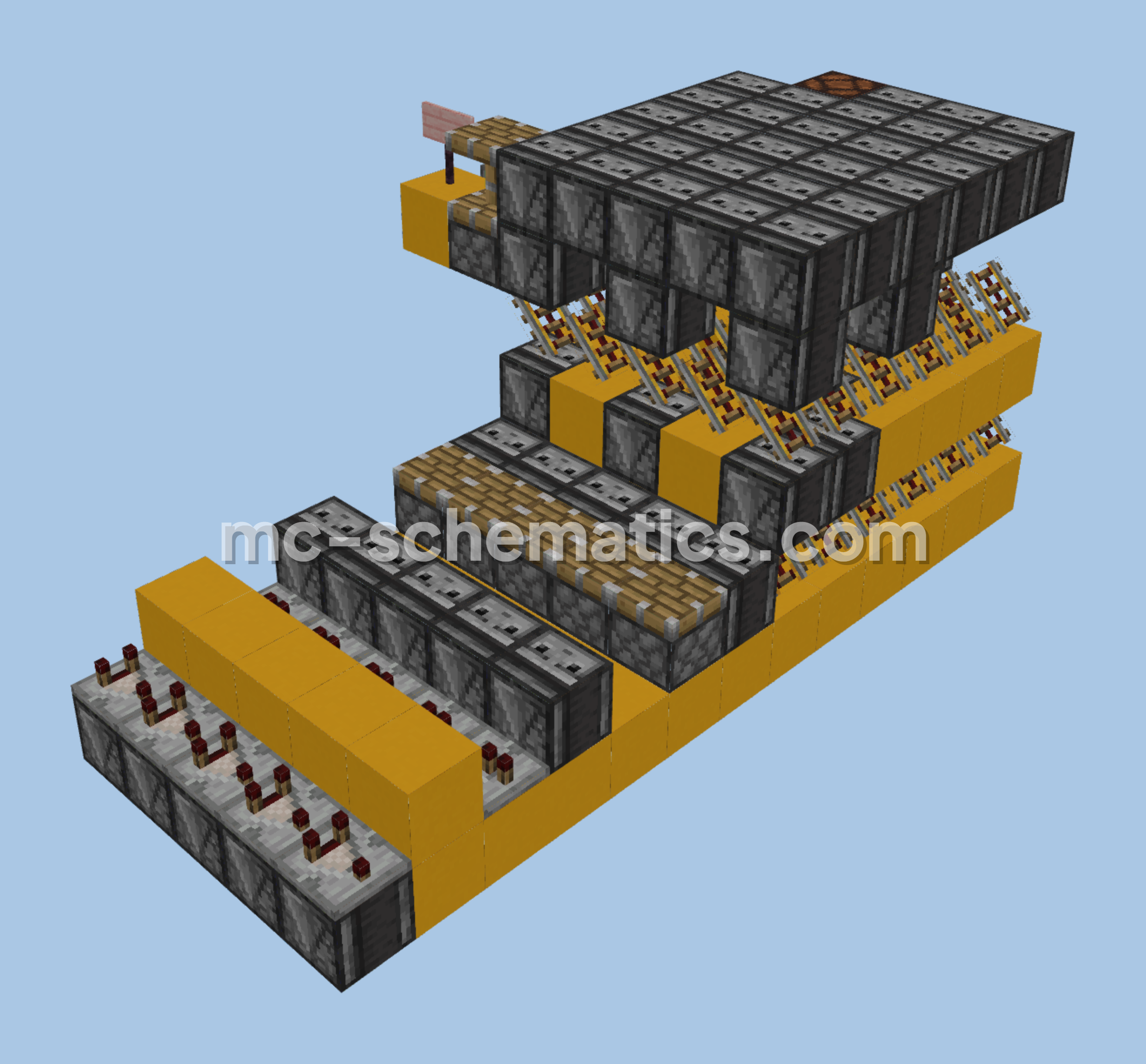 Complicated Piston Machine Minecraft schematic preview