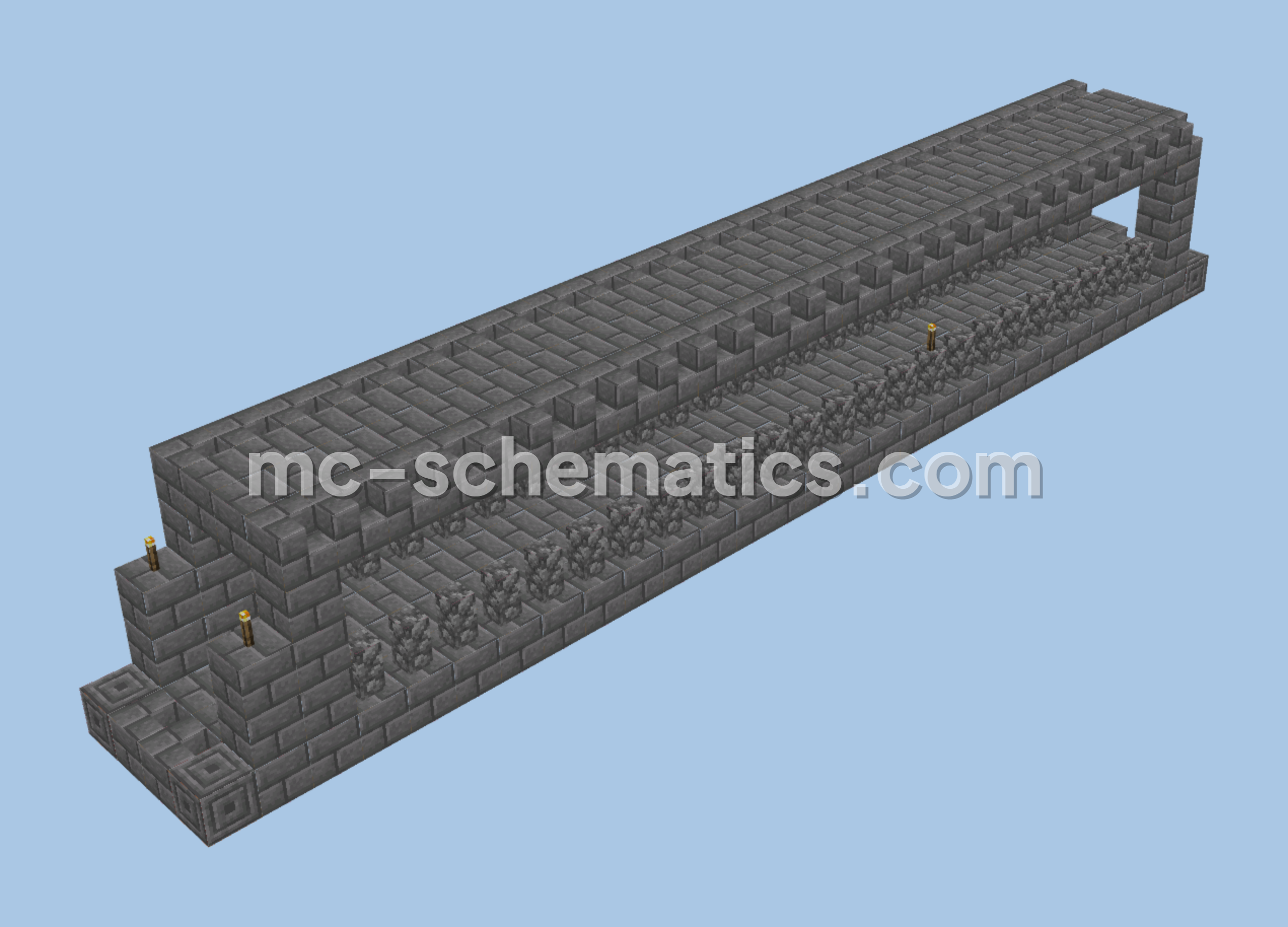 Covered Minecraft Bridge Minecraft schematic preview