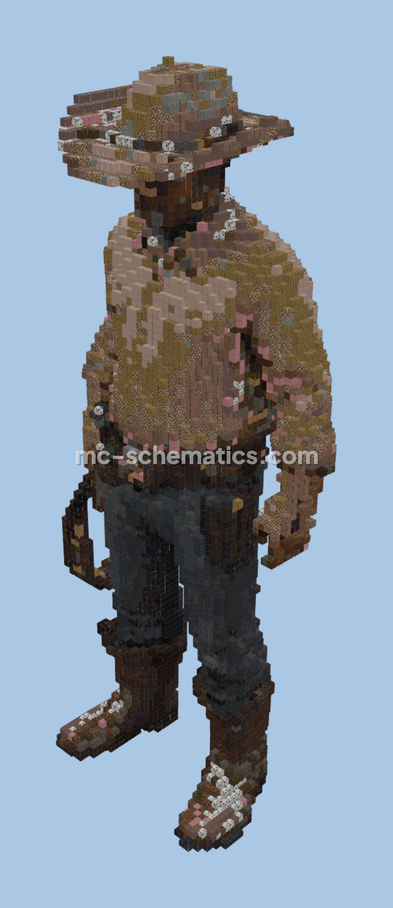 Cowboy Statue Minecraft schematic preview