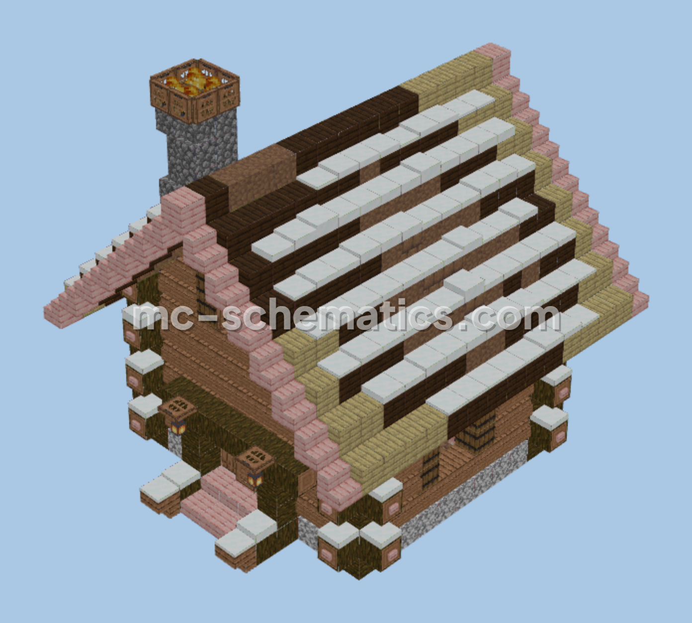 Cozy Adventure Cabin Minecraft schematic preview