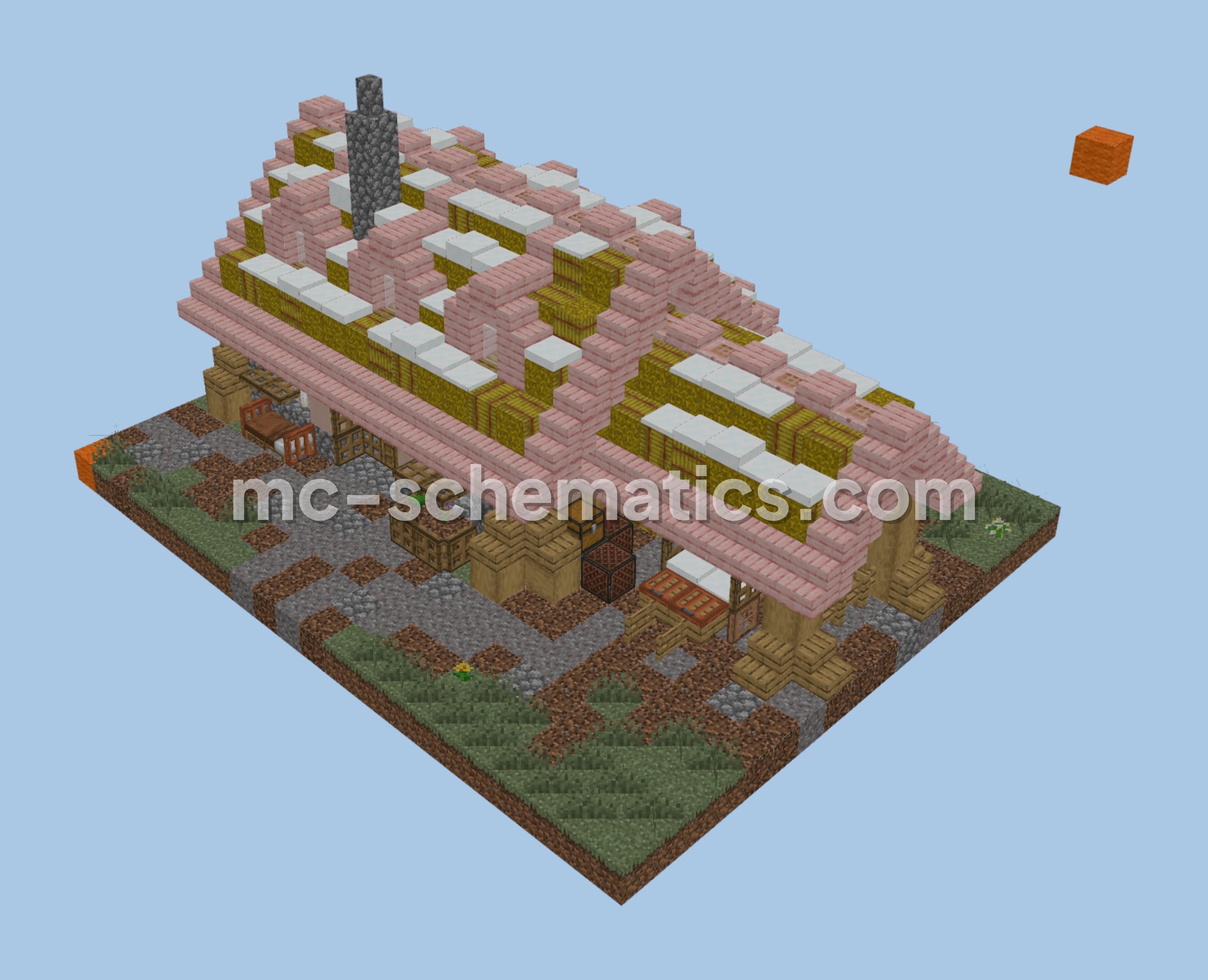 Cozy House Schematic Build Minecraft schematic preview
