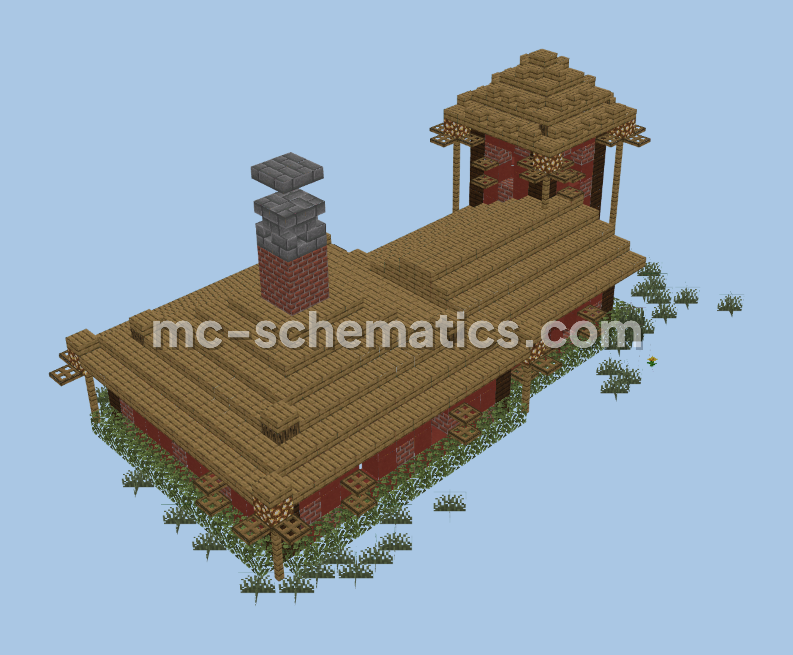 Cozy Ranch House Minecraft schematic preview