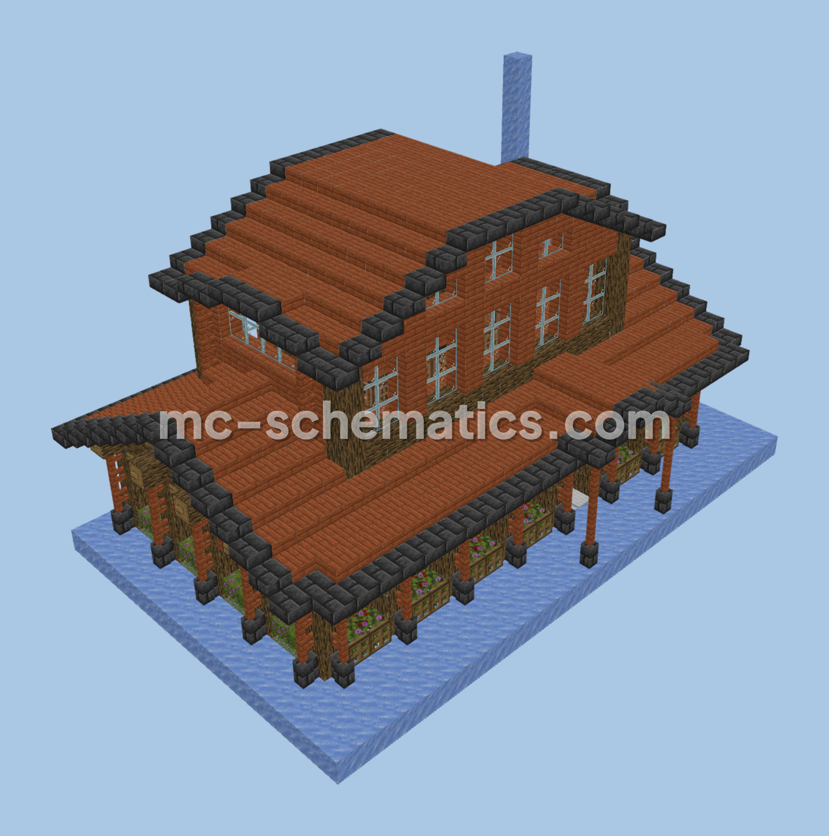 Cozy Rustic Cabin Minecraft schematic preview