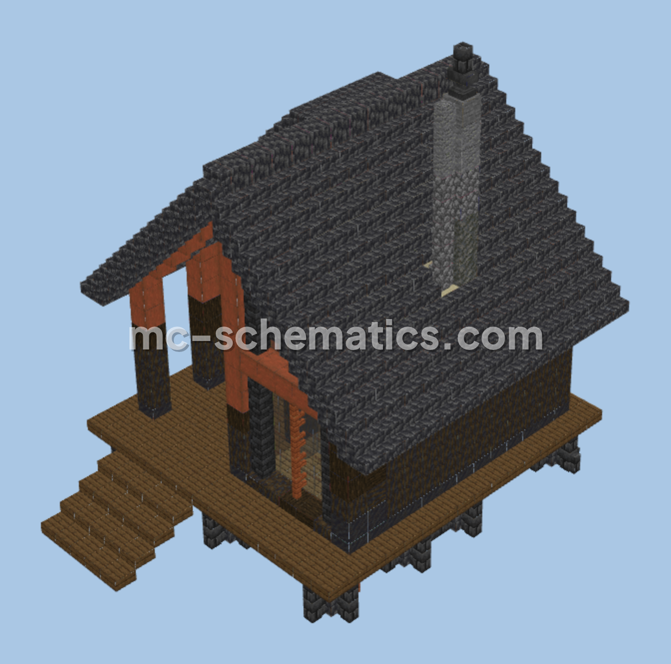 Cozy Rustic Lodge Minecraft schematic preview