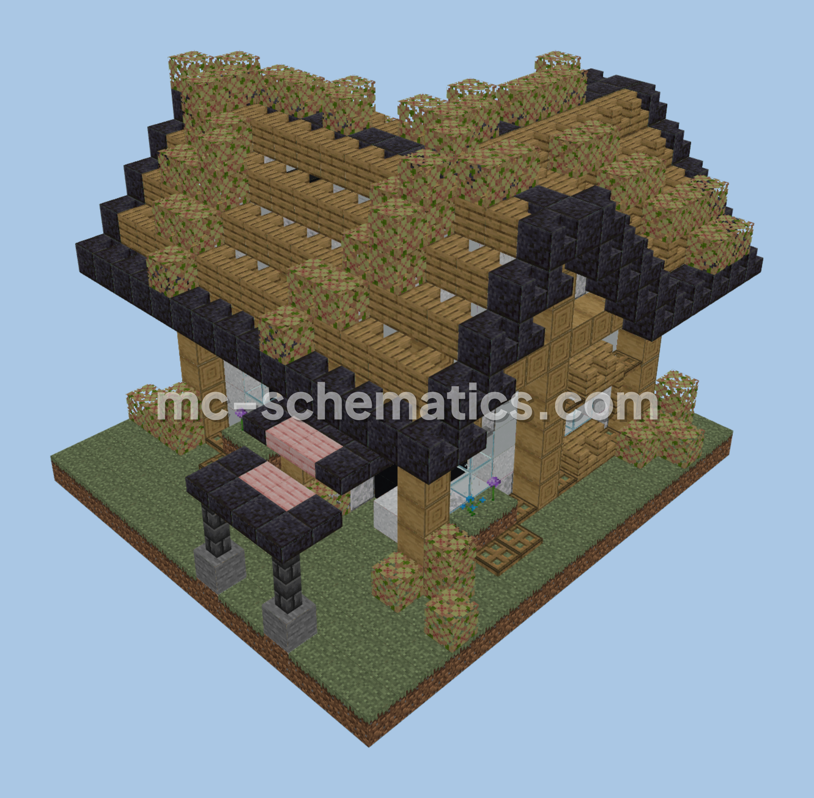 Cozy Survival Starter House Minecraft schematic preview