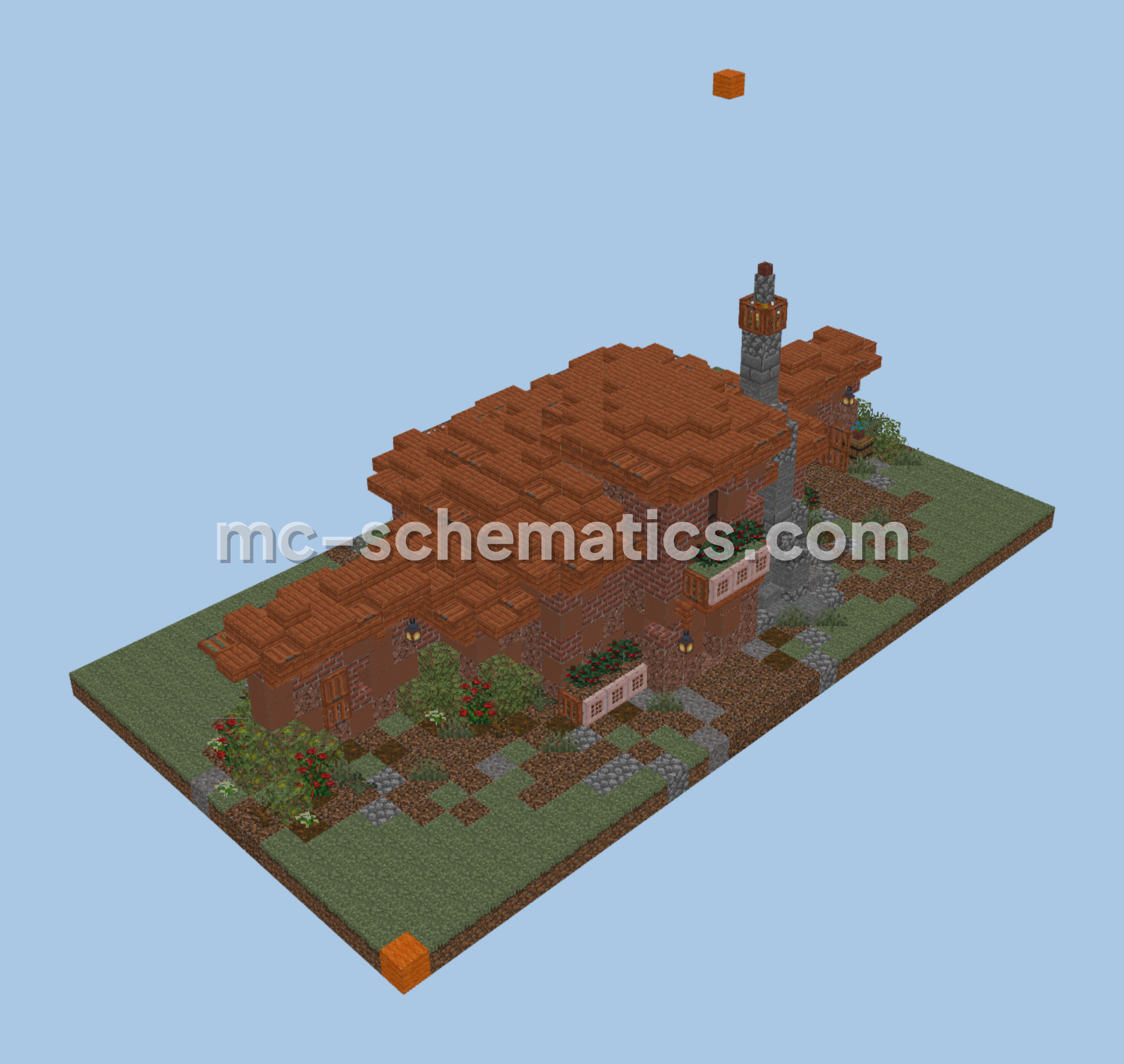 Cozy Terracotta House Schematic Minecraft schematic preview