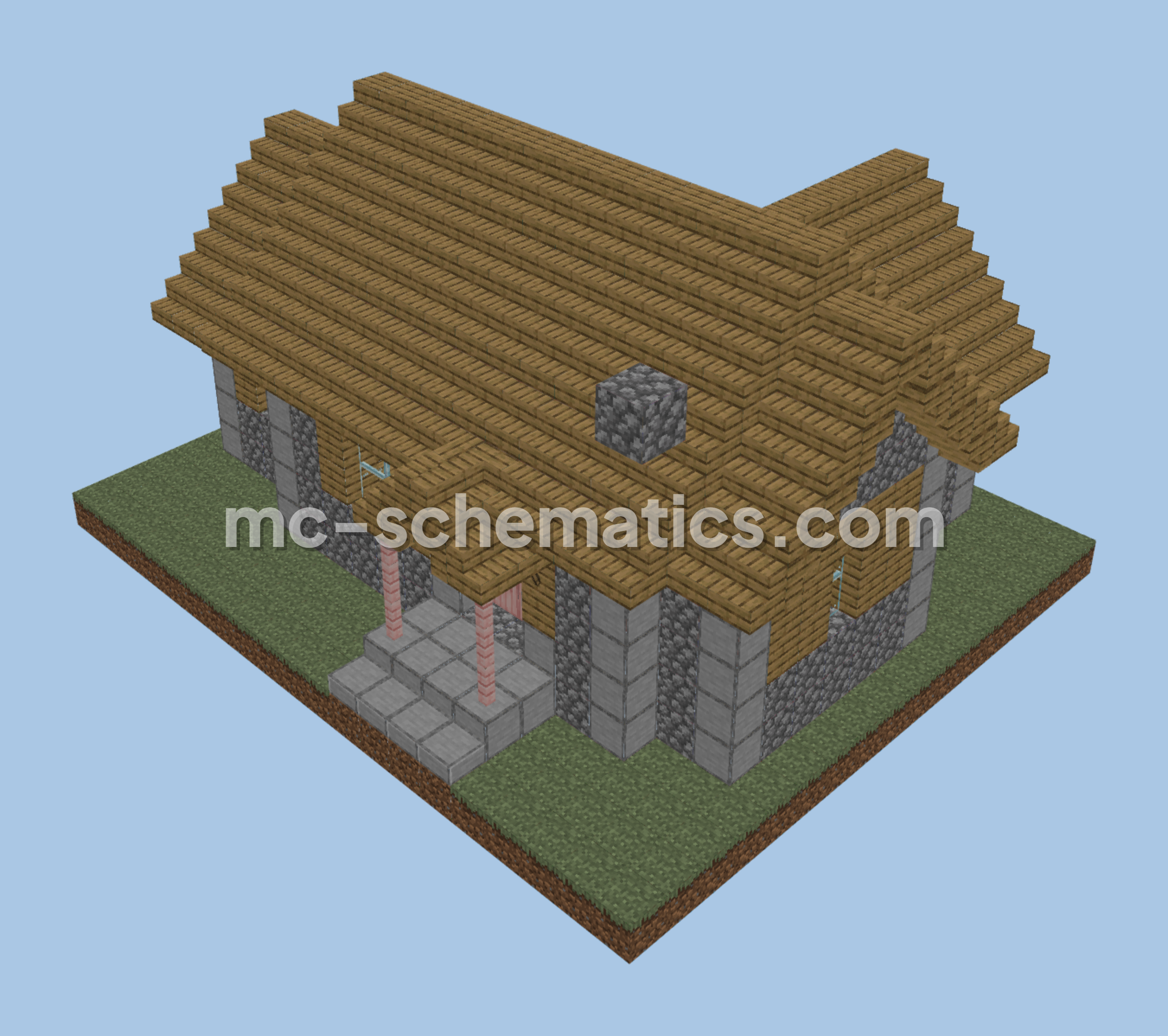 Cozy Village Library Minecraft schematic preview