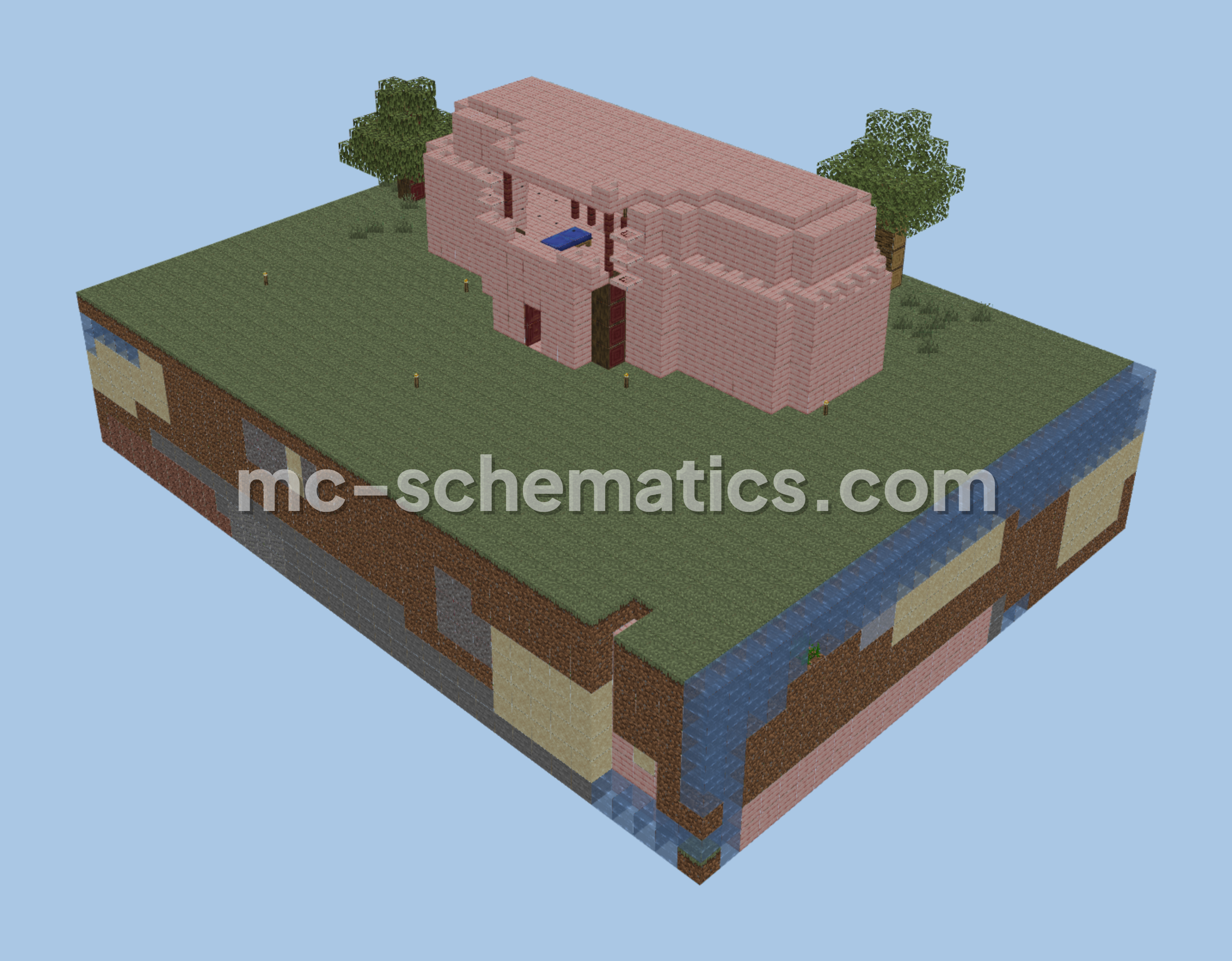 Cozy Wooden House Minecraft schematic preview