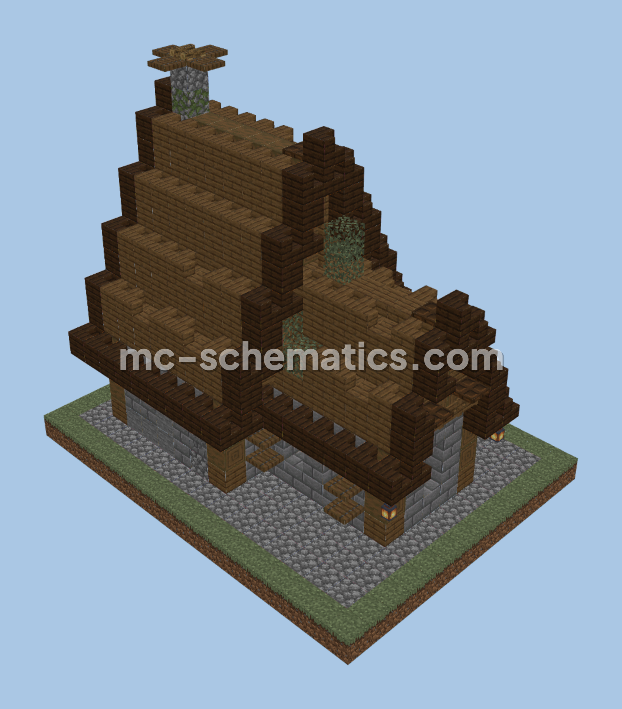 Cozy Woodland Cabin Minecraft schematic preview