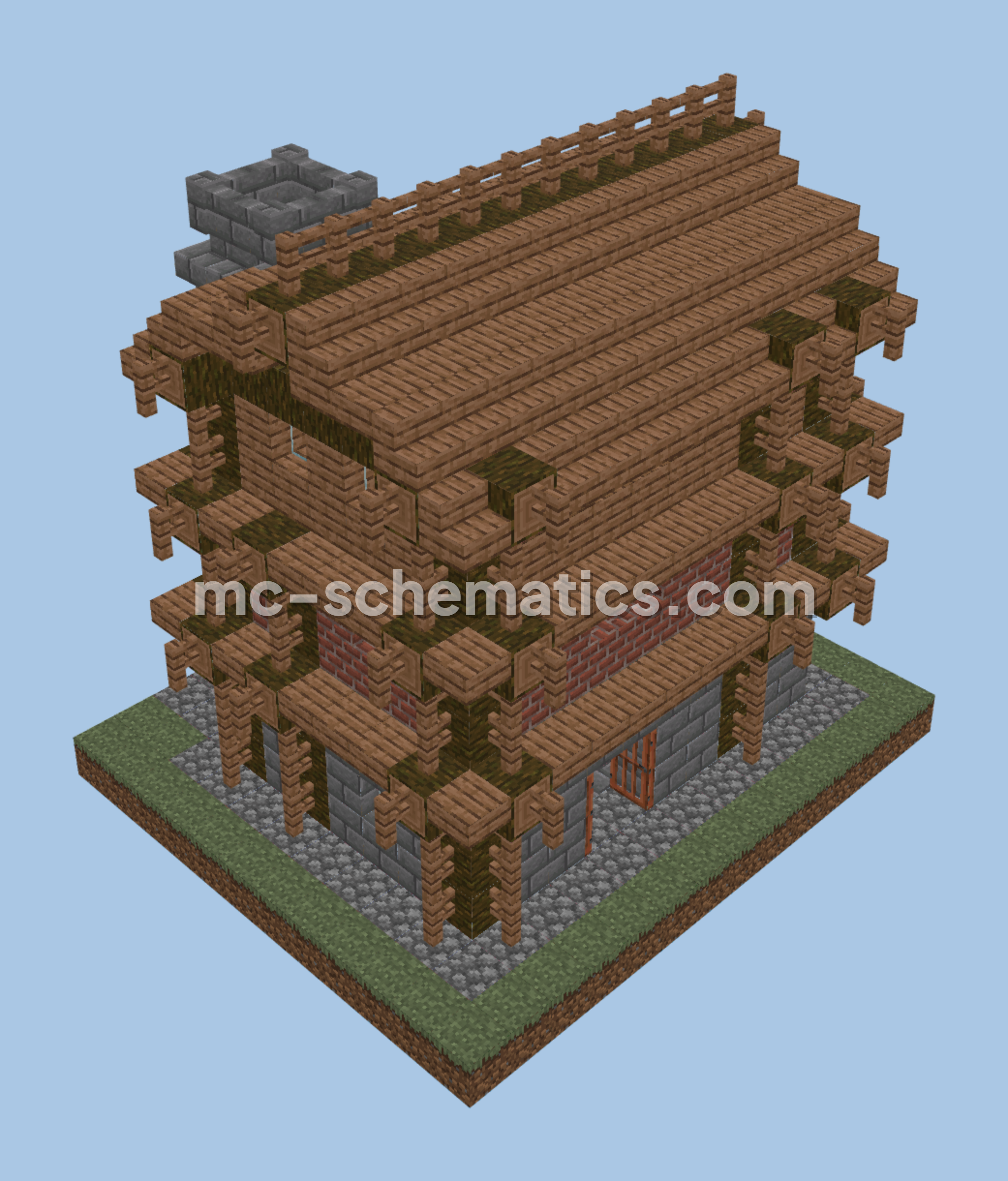 Craftsmen House Three Minecraft schematic preview