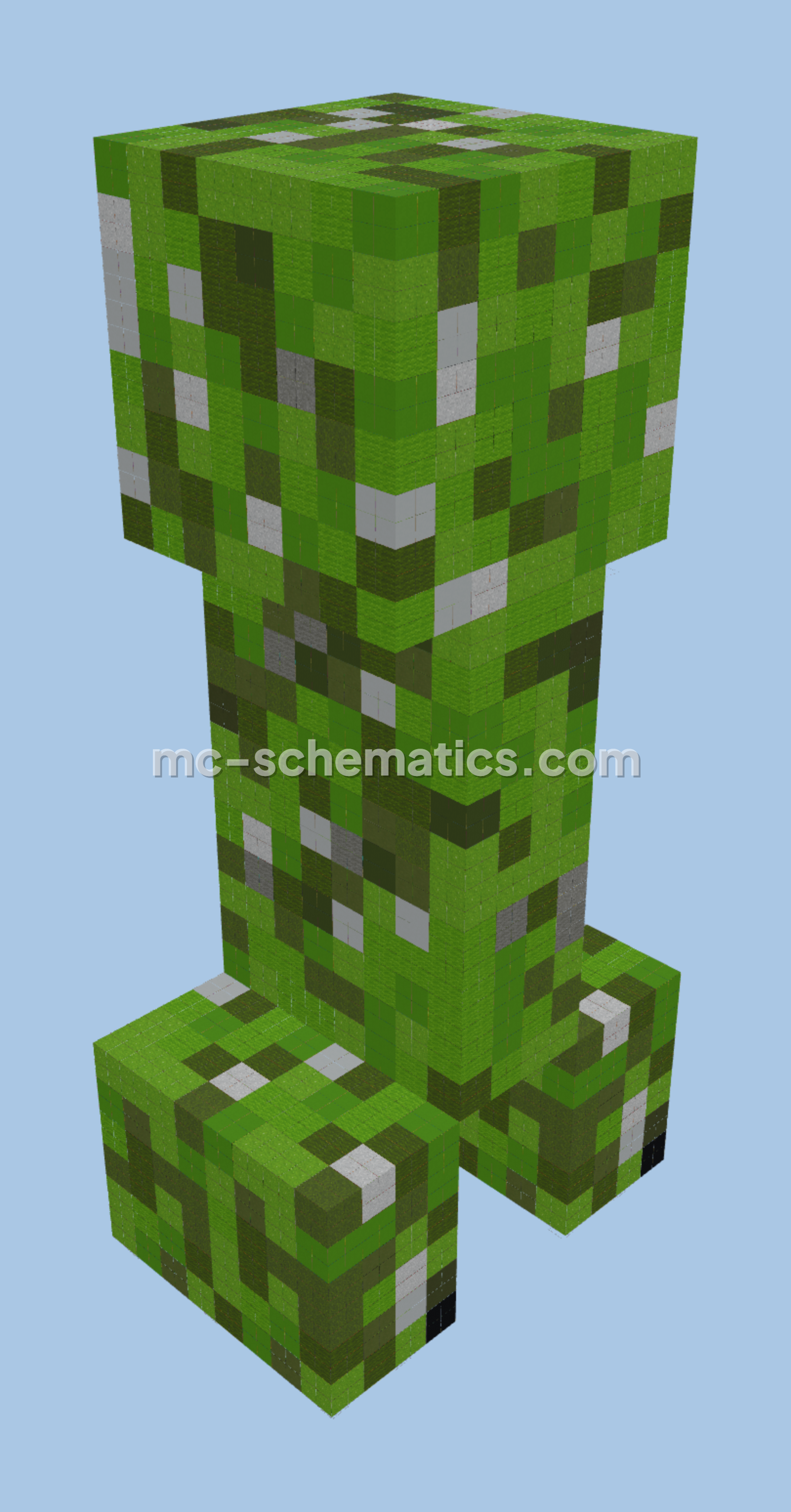 Creeper Statue and TNT Build Minecraft schematic preview