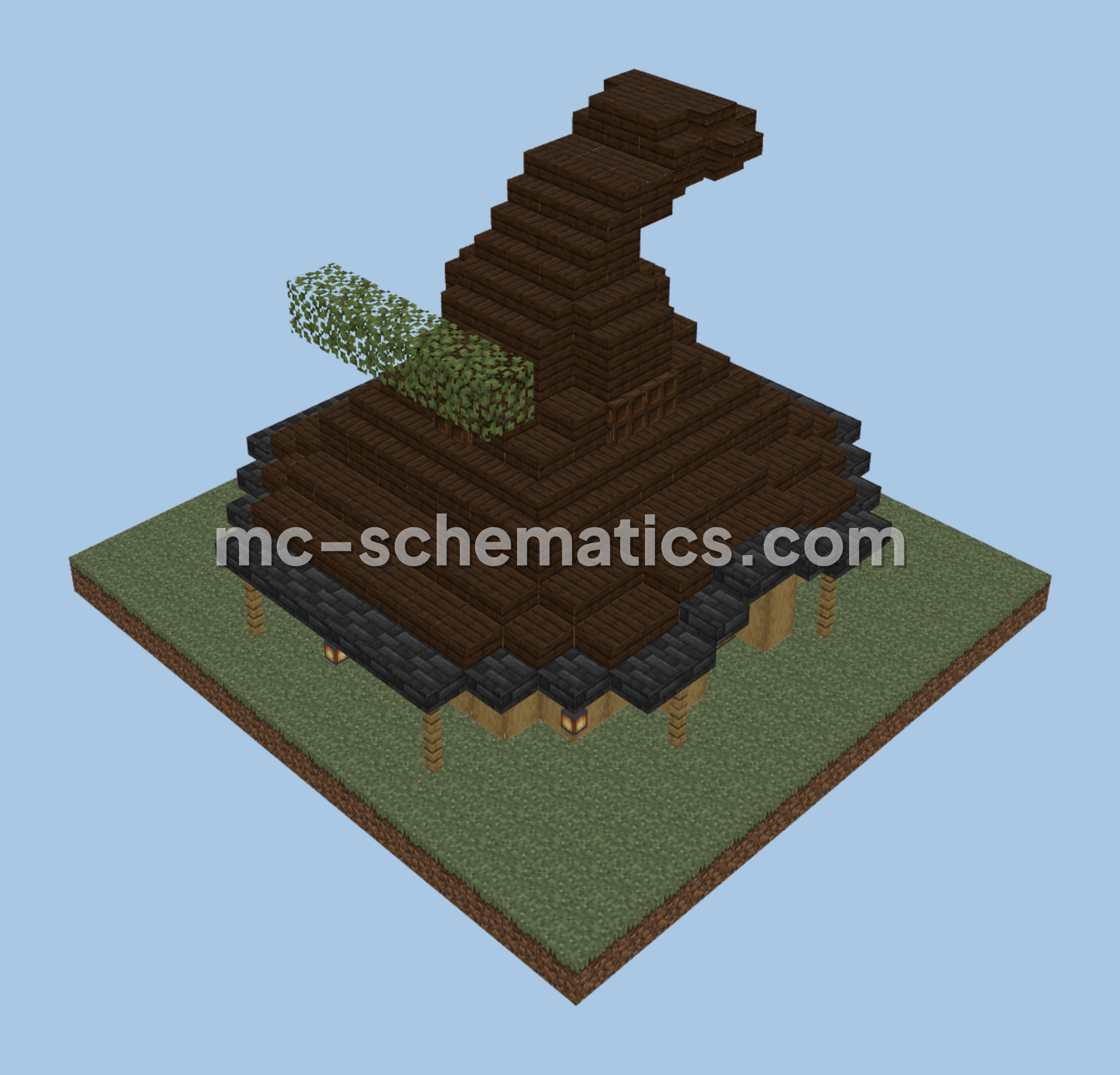 Crimson Witch Hut Minecraft Build Minecraft schematic preview