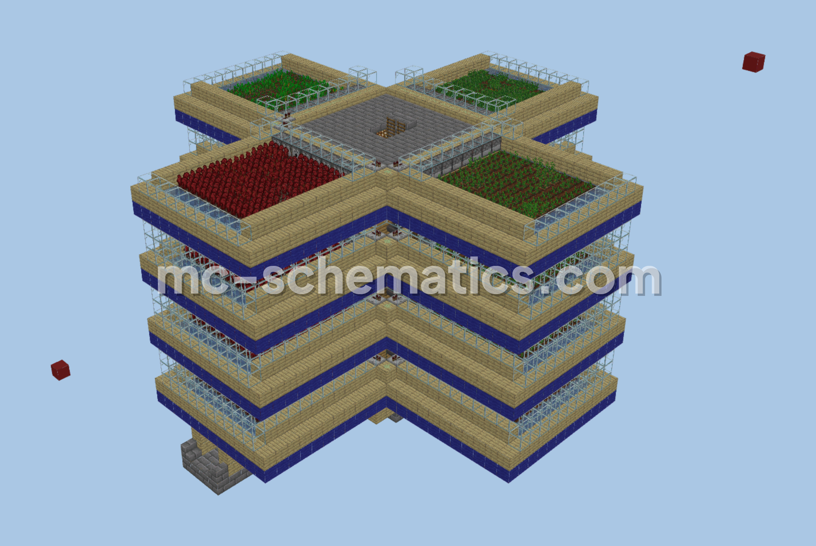 Automatic Crop Farm Minecraft schematic