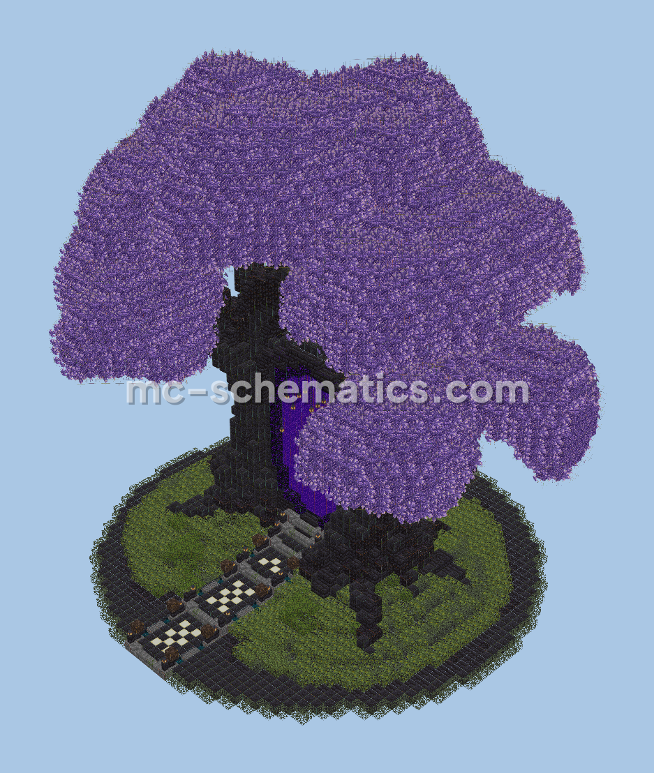 Custom Amethyst Tree Nether Portal Design Minecraft schematic