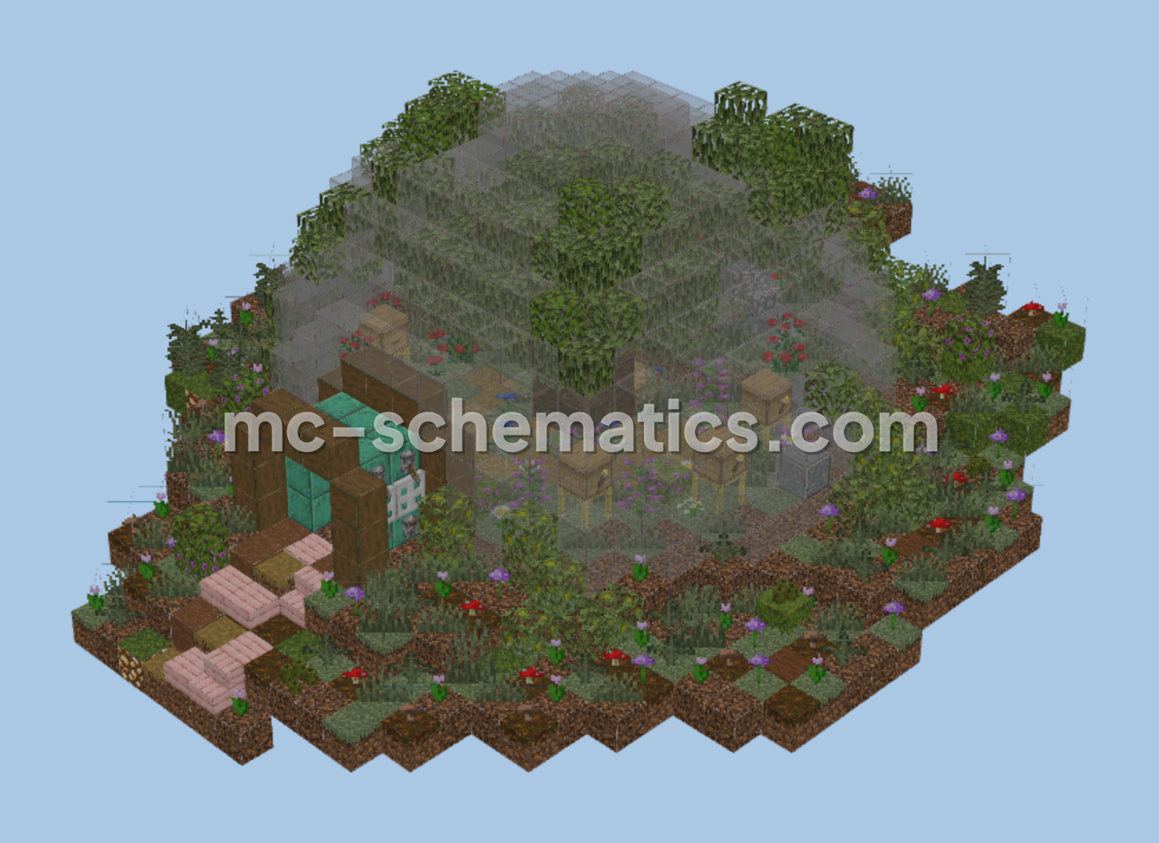Custom Bee Habitat For Minecraft Minecraft schematic preview