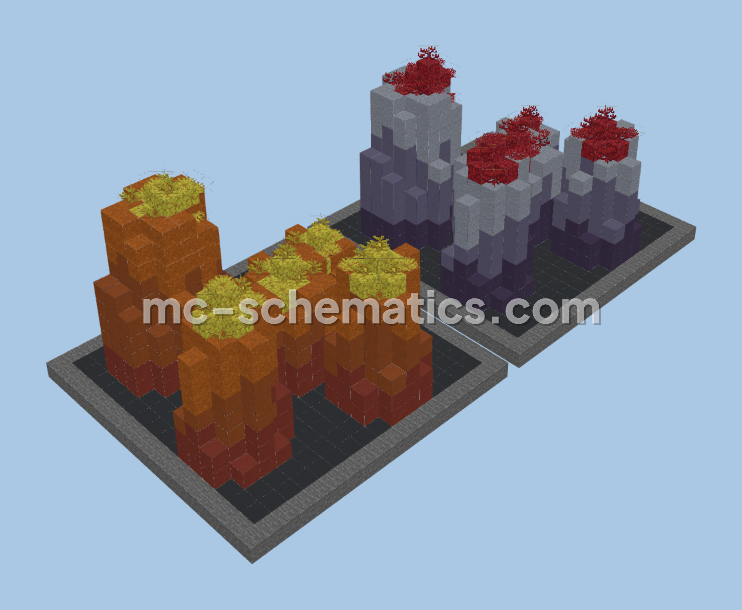Custom Coral Tree Pack Minecraft schematic preview