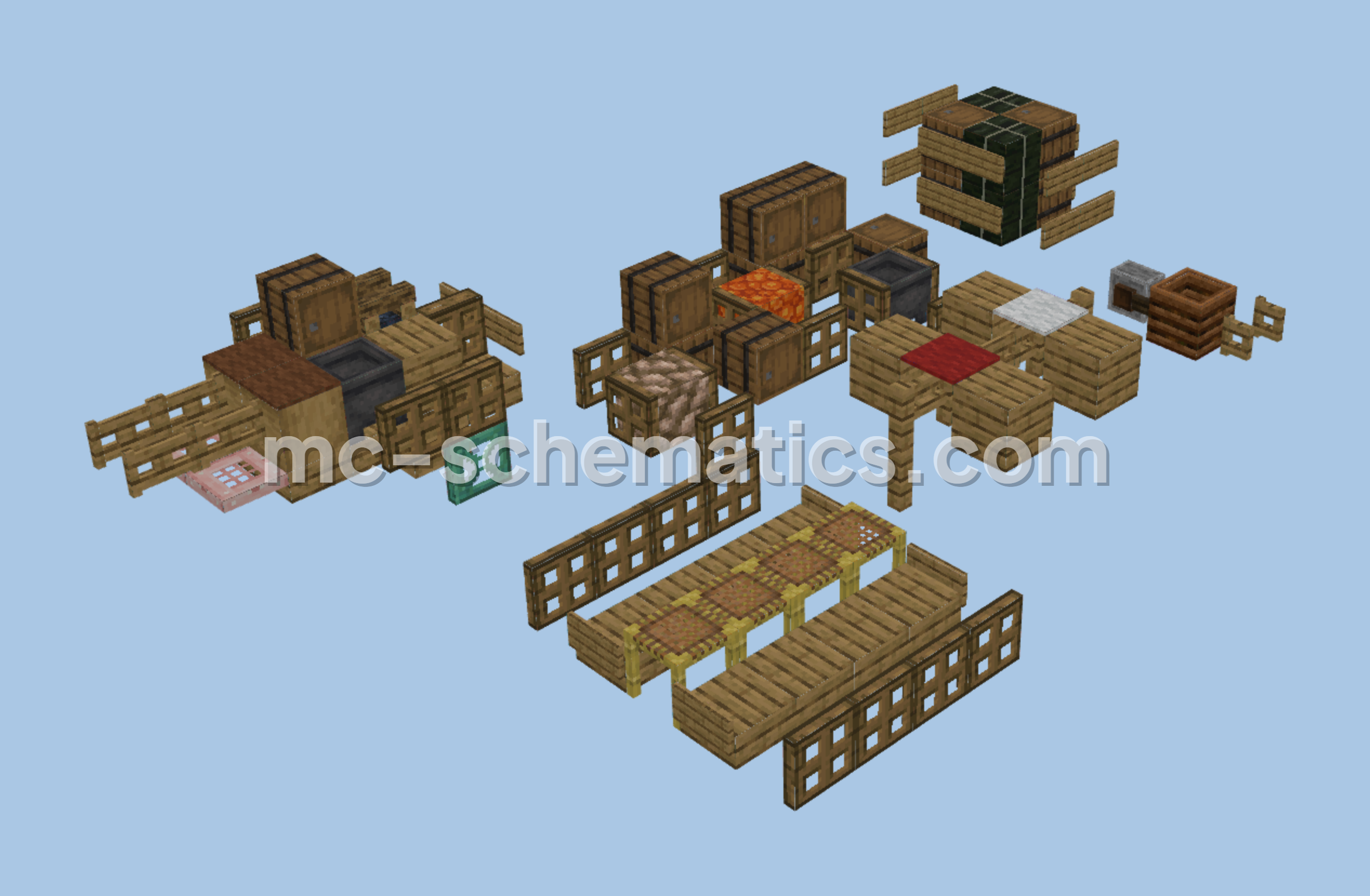 Custom Medieval Decorative Elements for Minecraft Worlds Minecraft schematic preview