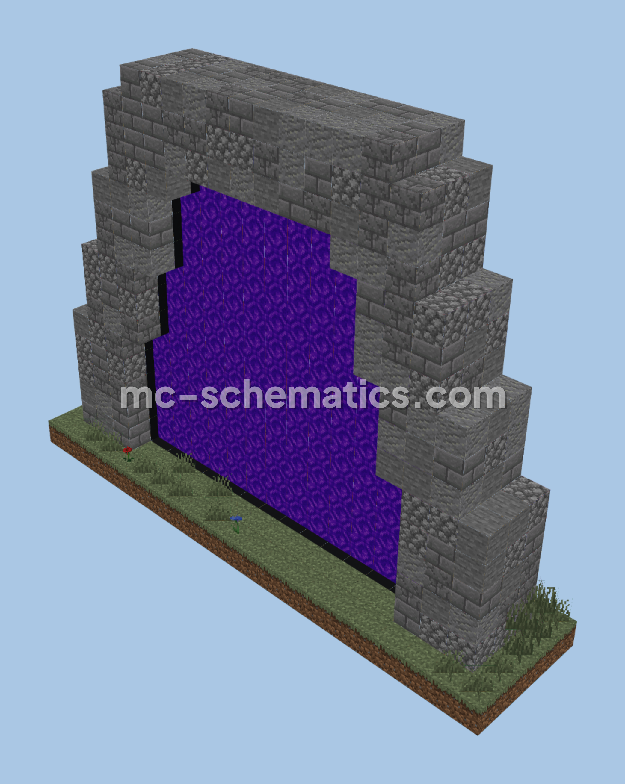 Custom Nether Portal Design Minecraft schematic preview